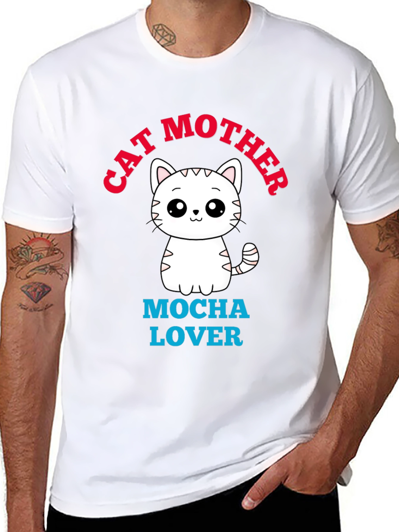 Cute Cat Mother Mocha Lover Graphic Tee