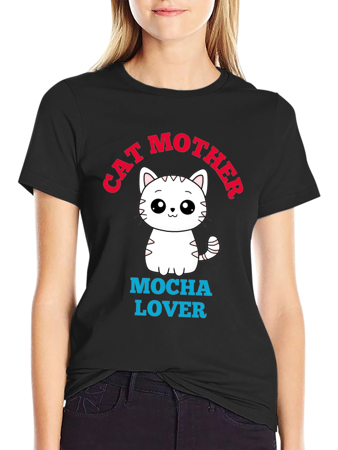 Cute Cat Mother Mocha Lover Graphic Tee