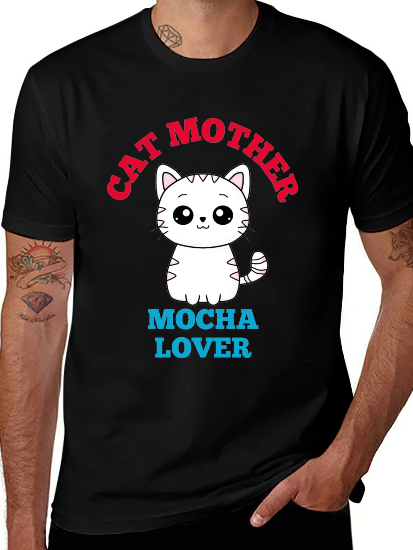 Cute Cat Mother Mocha Lover Graphic Tee
