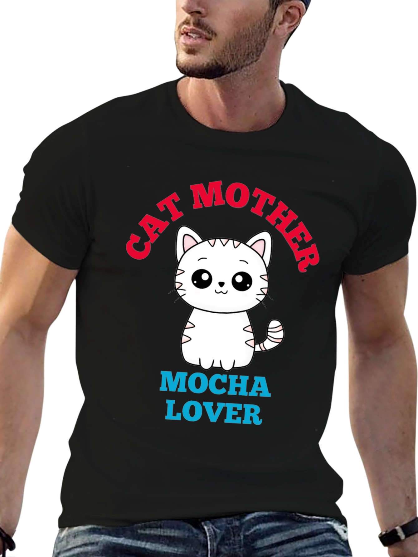 Cute Cat Mother Mocha Lover Graphic Tee