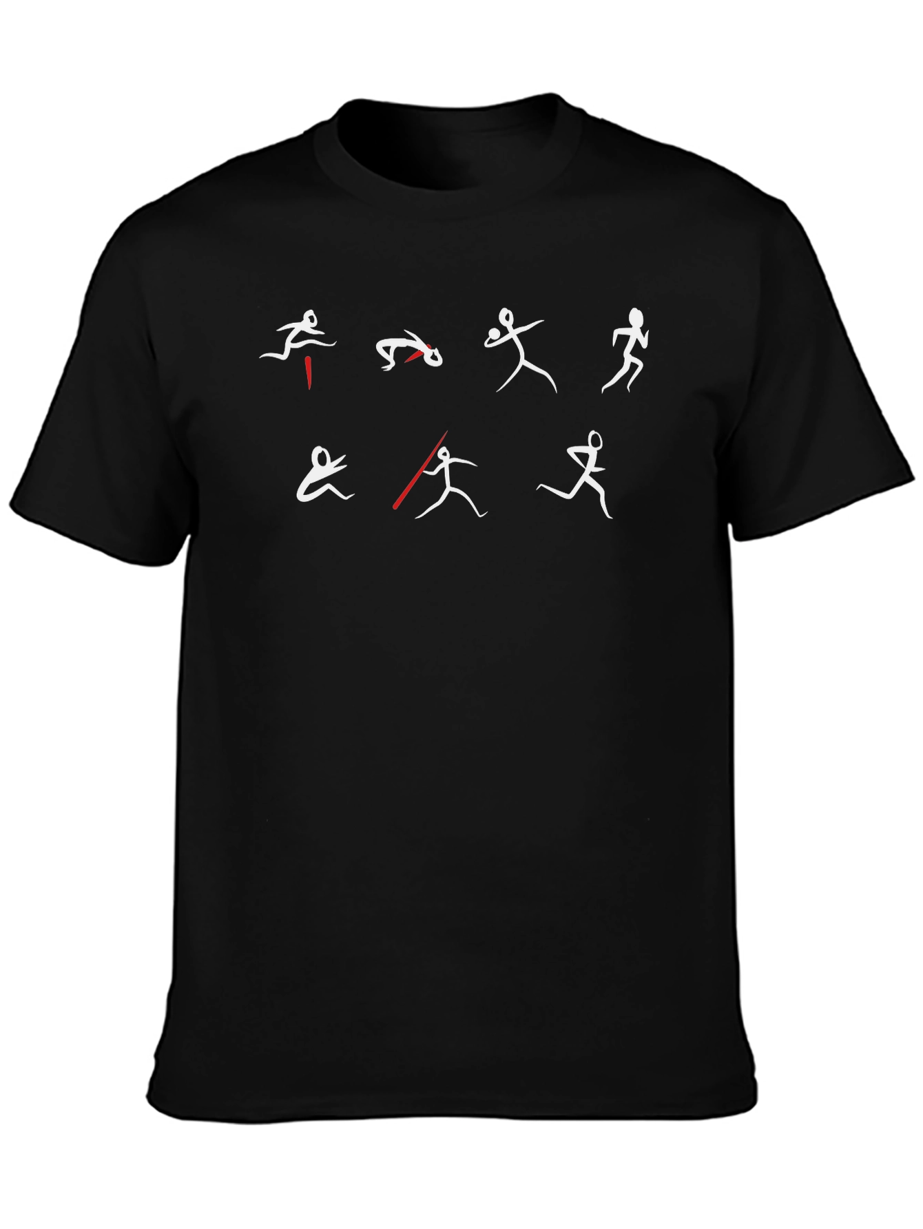 Track & Field Graphic Tee - Black