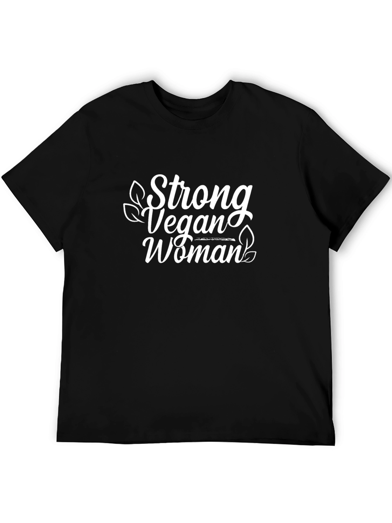 Strong Vegan Woman Black T-Shirt