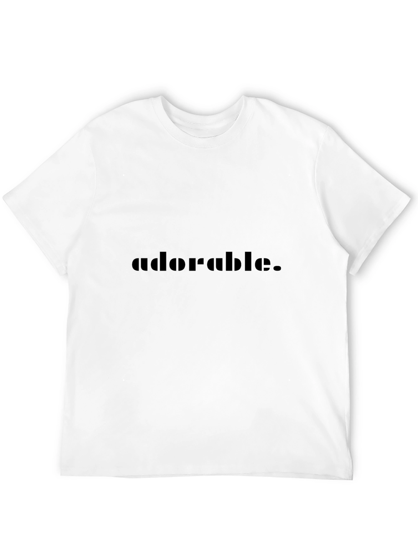 Adorable Text Black T-Shirt - Stylish Casual Wear