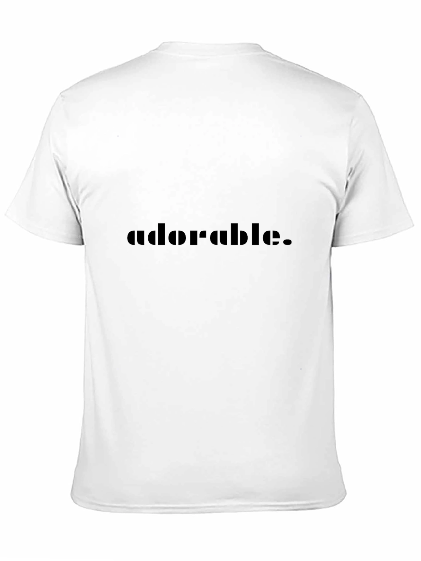 Adorable Text Black T-Shirt - Stylish Casual Wear