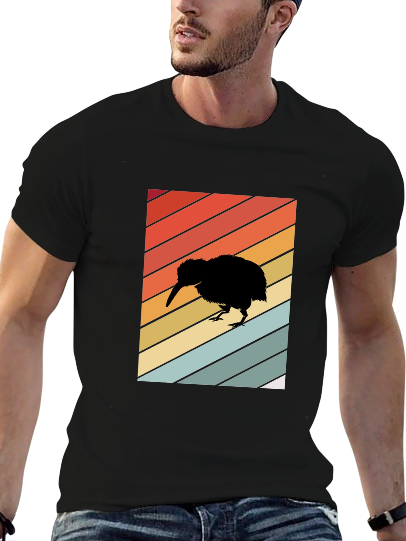 Retro Kiwi Bird T-Shirt - Cool Animal Tee