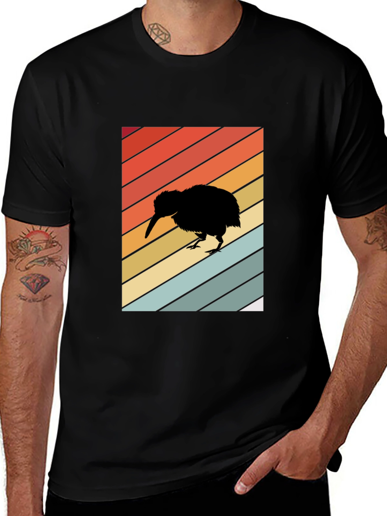 Retro Kiwi Bird T-Shirt - Cool Animal Tee