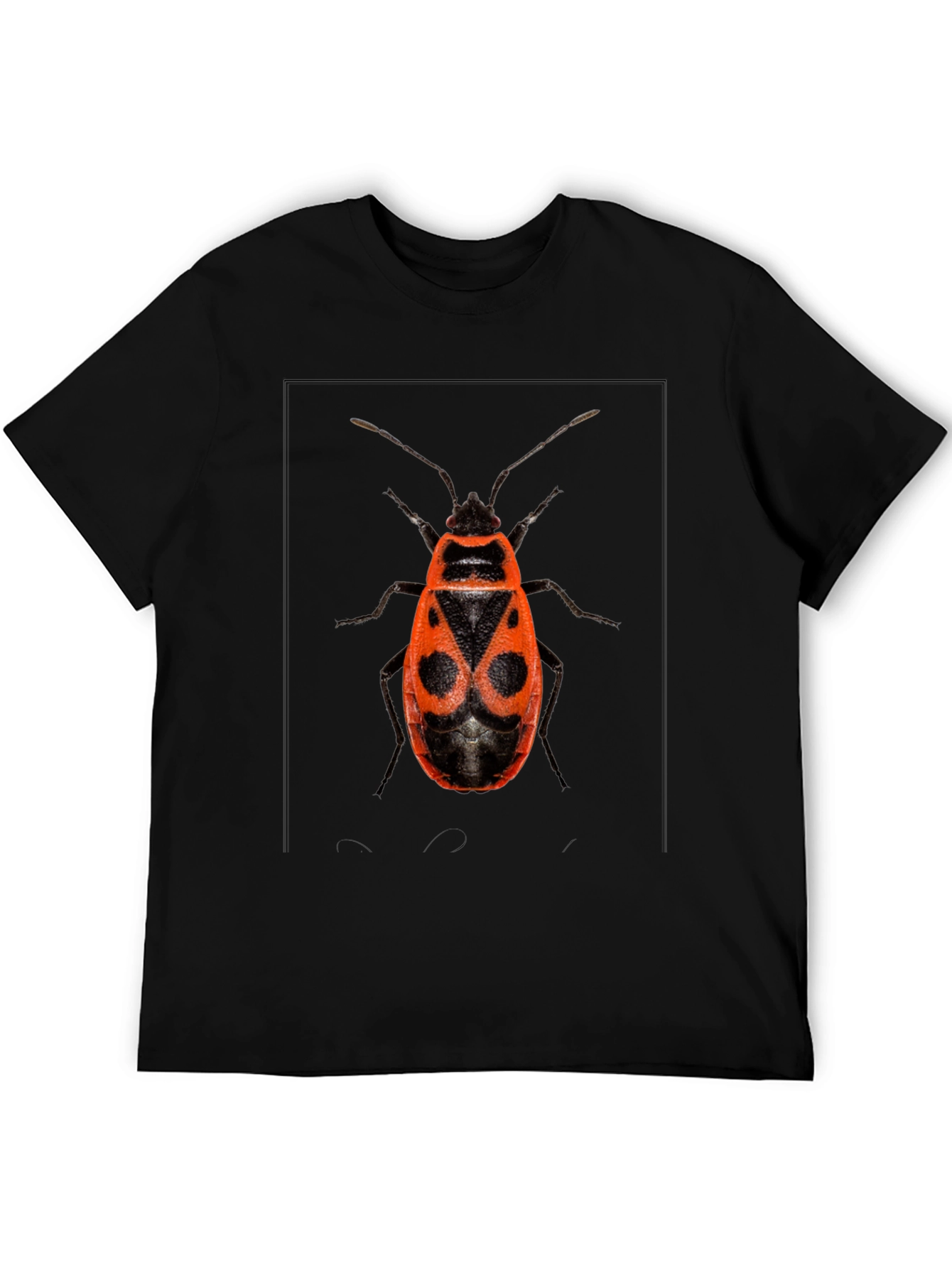 Bug Print Black Tee