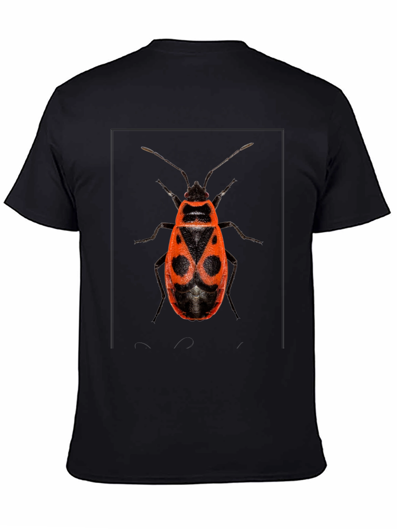 Bug Print Black Tee