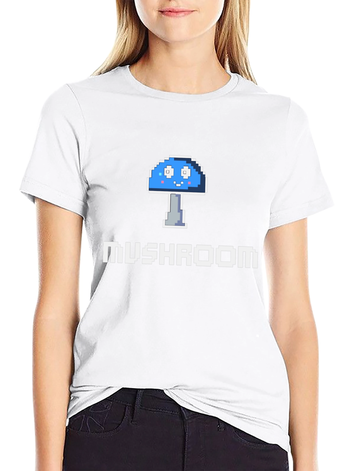 Pixel Mushroom Graphic Tee - Gamer Style!