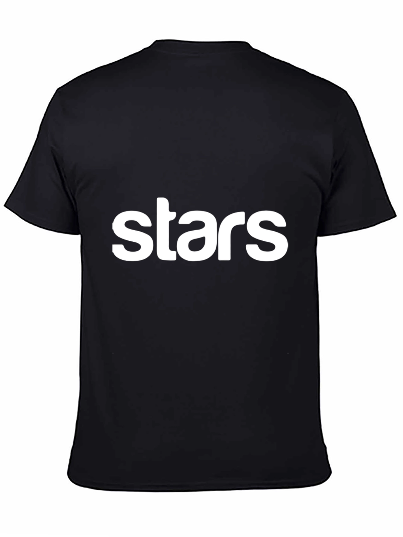 Stars Graphic Tee - Trendy Black T-Shirt