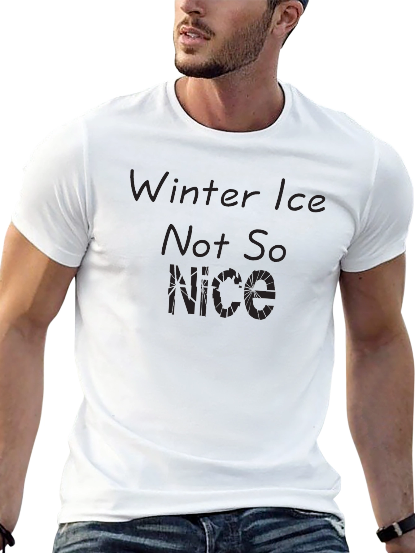 Winter Ice Not So Nice Black T-Shirt