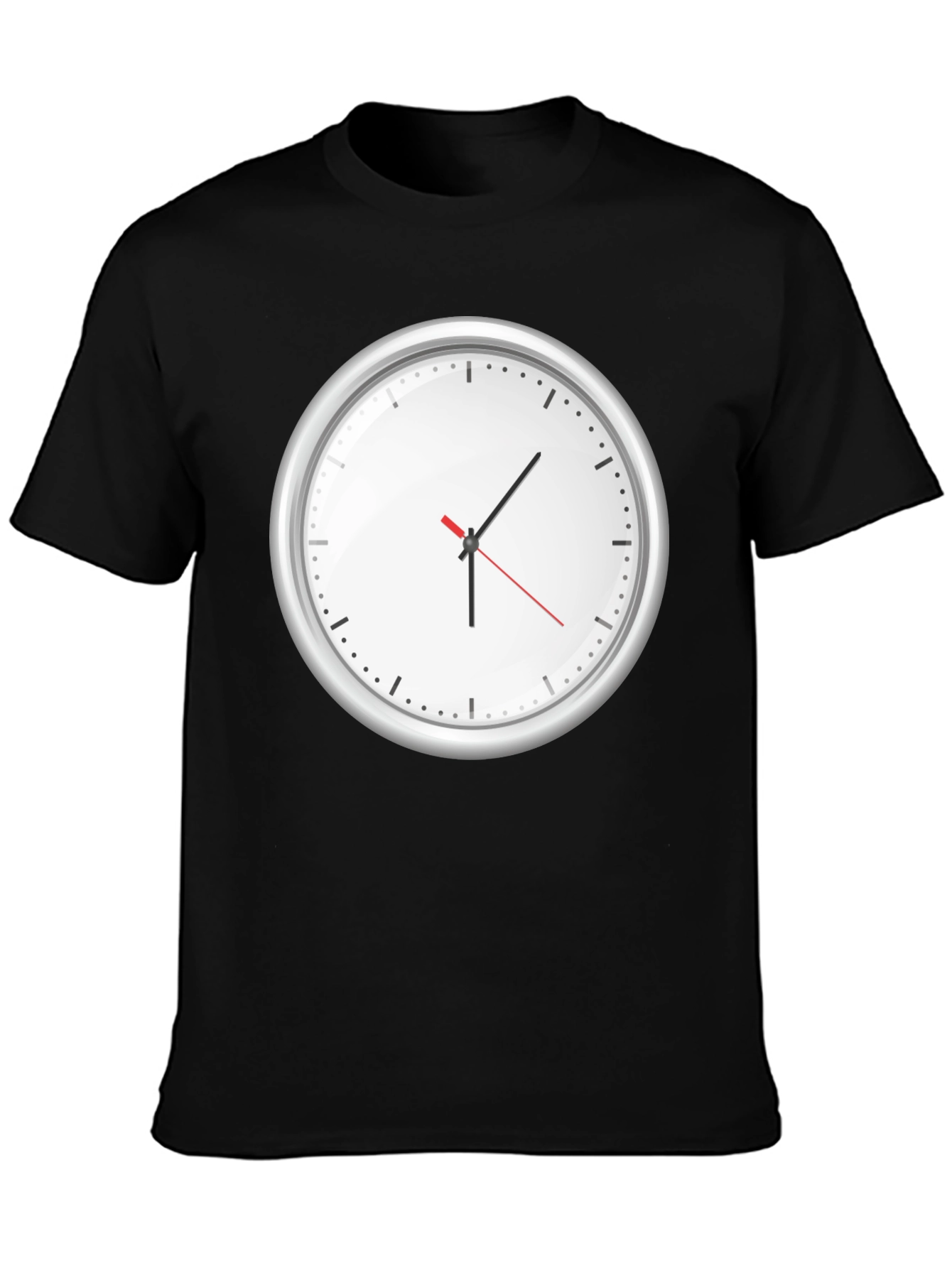 Timeless Tee: Clock Graphic Print T-Shirt