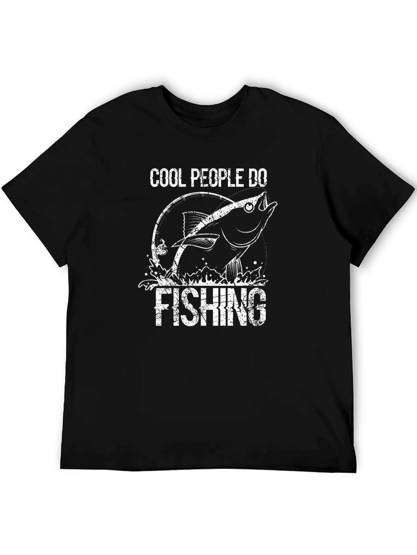 Cool People Do Fishing T-Shirt - Black