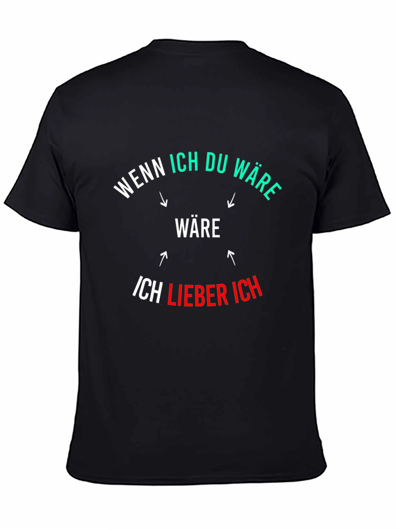 Funny German Phrase Graphic Black T-Shirt