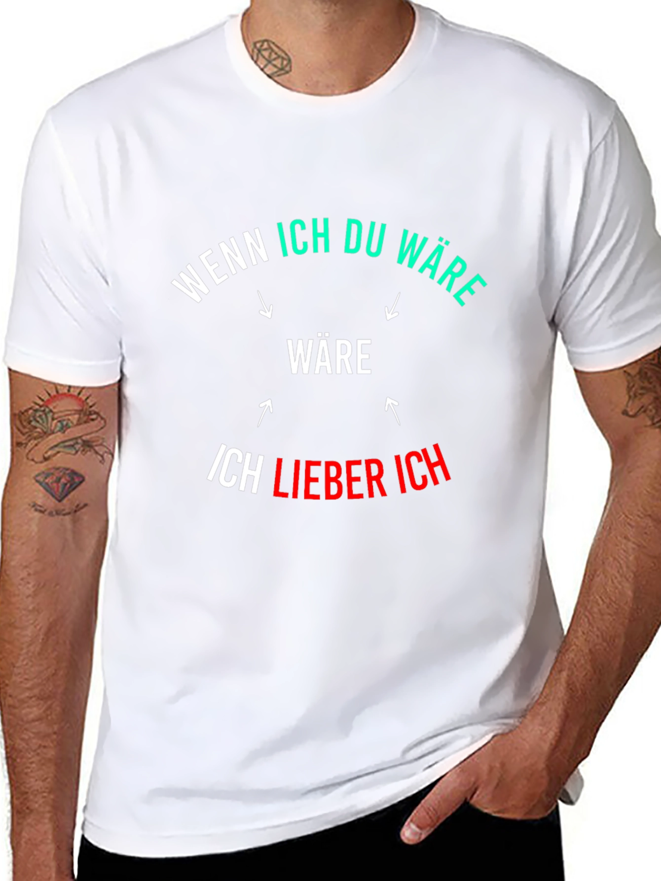 Funny German Phrase Graphic Black T-Shirt