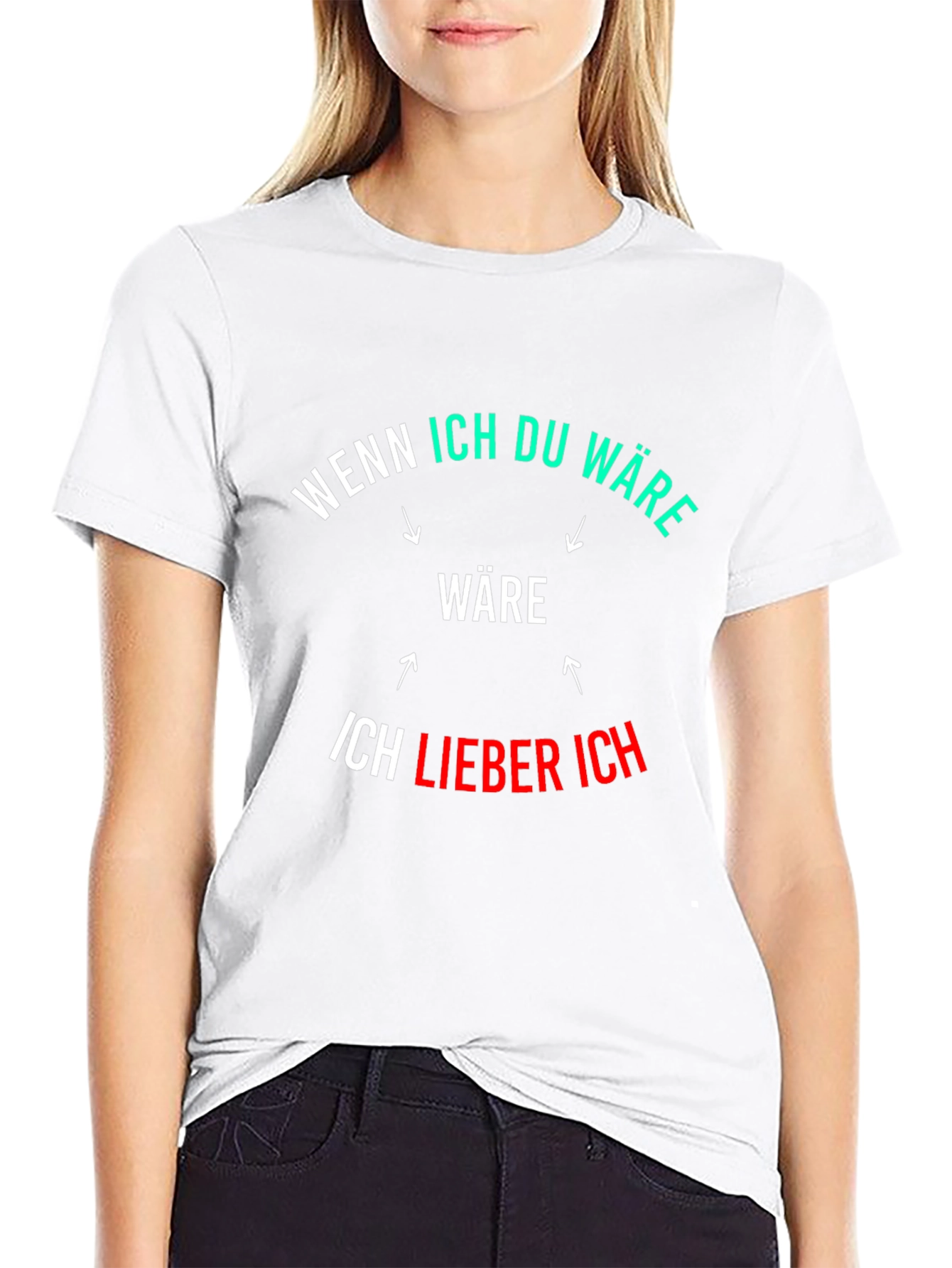 Funny German Phrase Graphic Black T-Shirt