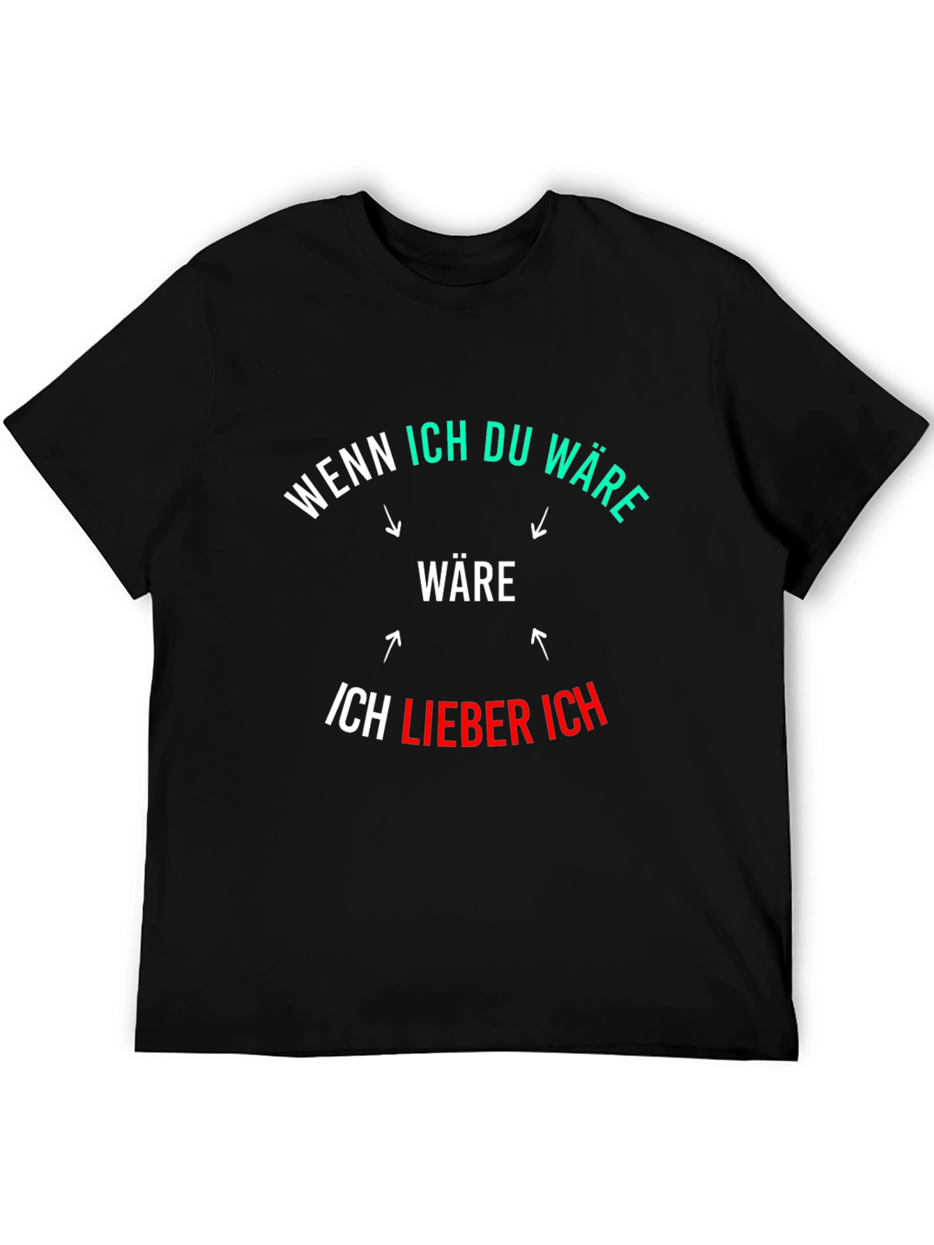 Funny German Phrase Graphic Black T-Shirt