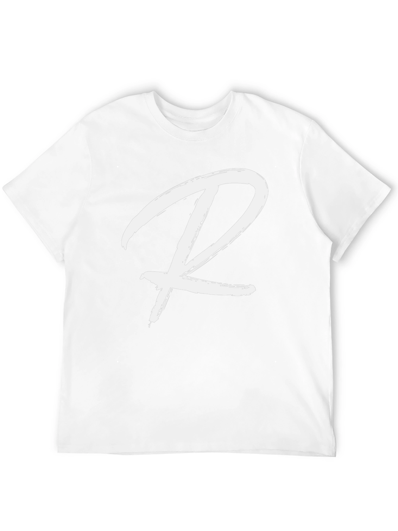Black T-Shirt with White R Graphic