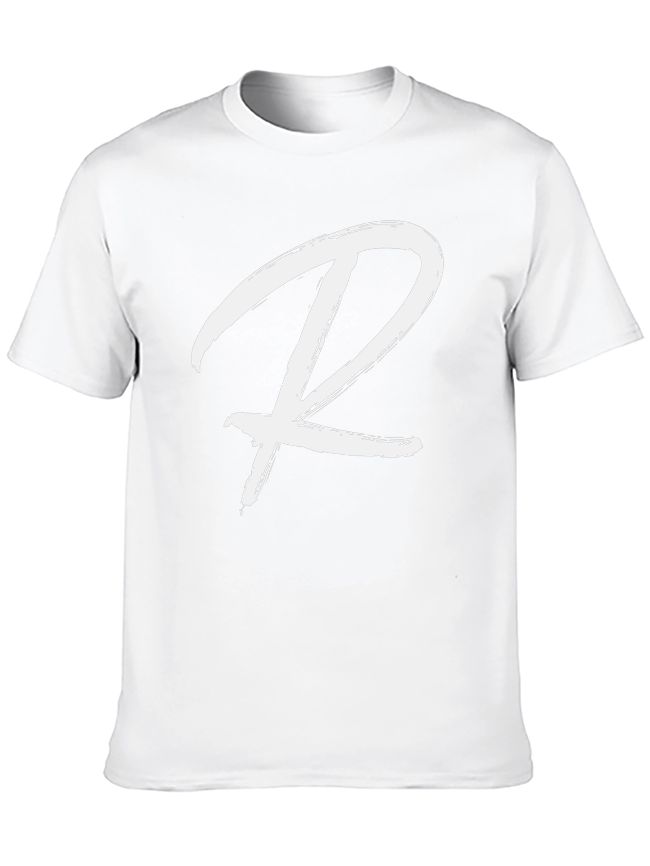 Black T-Shirt with White R Graphic