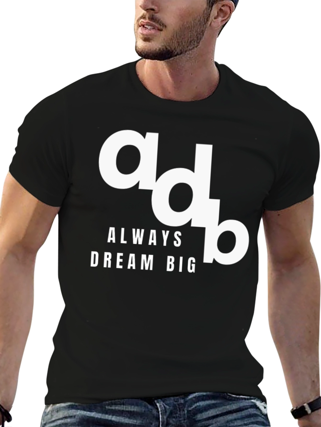 Always Dream Big Black Graphic Tee Shirt