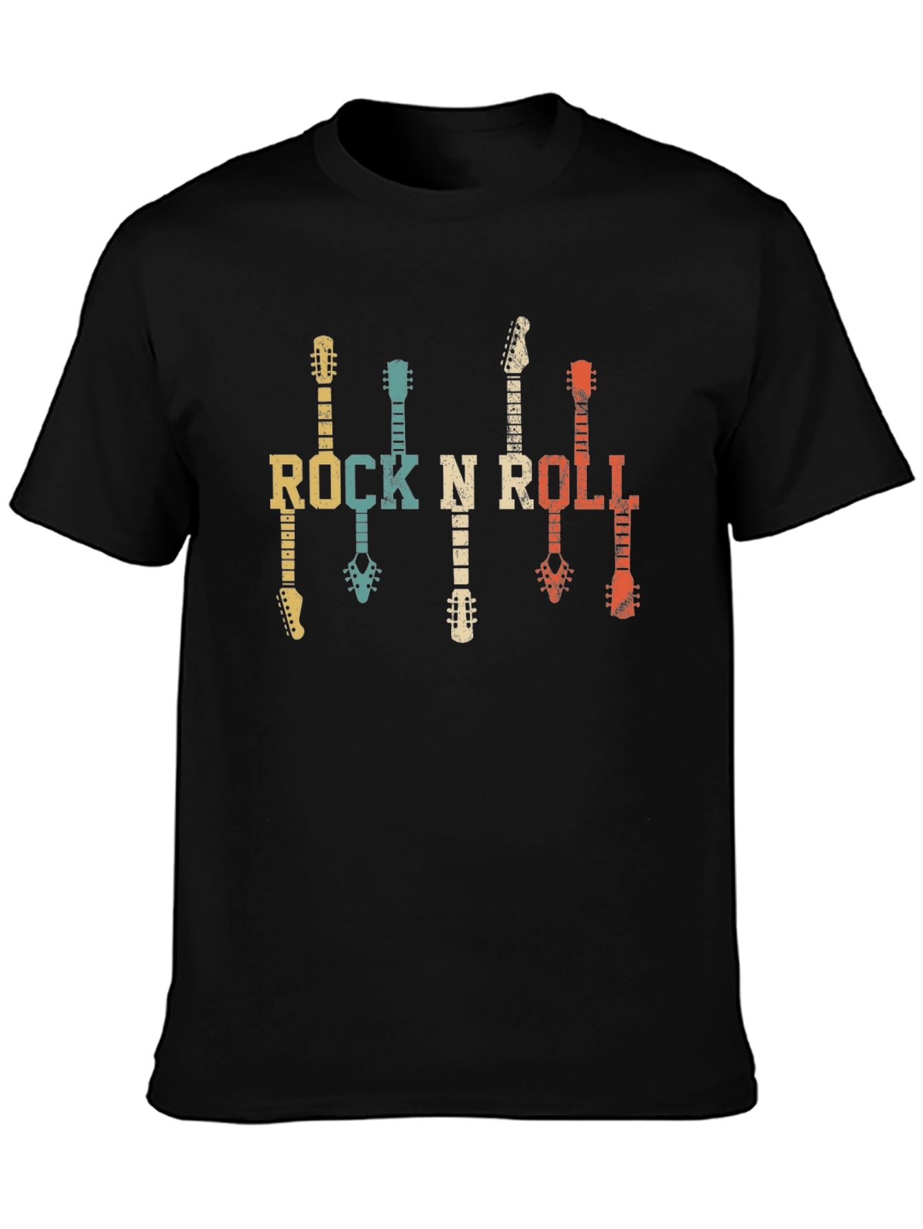Retro Rock N Roll Guitar T-Shirt