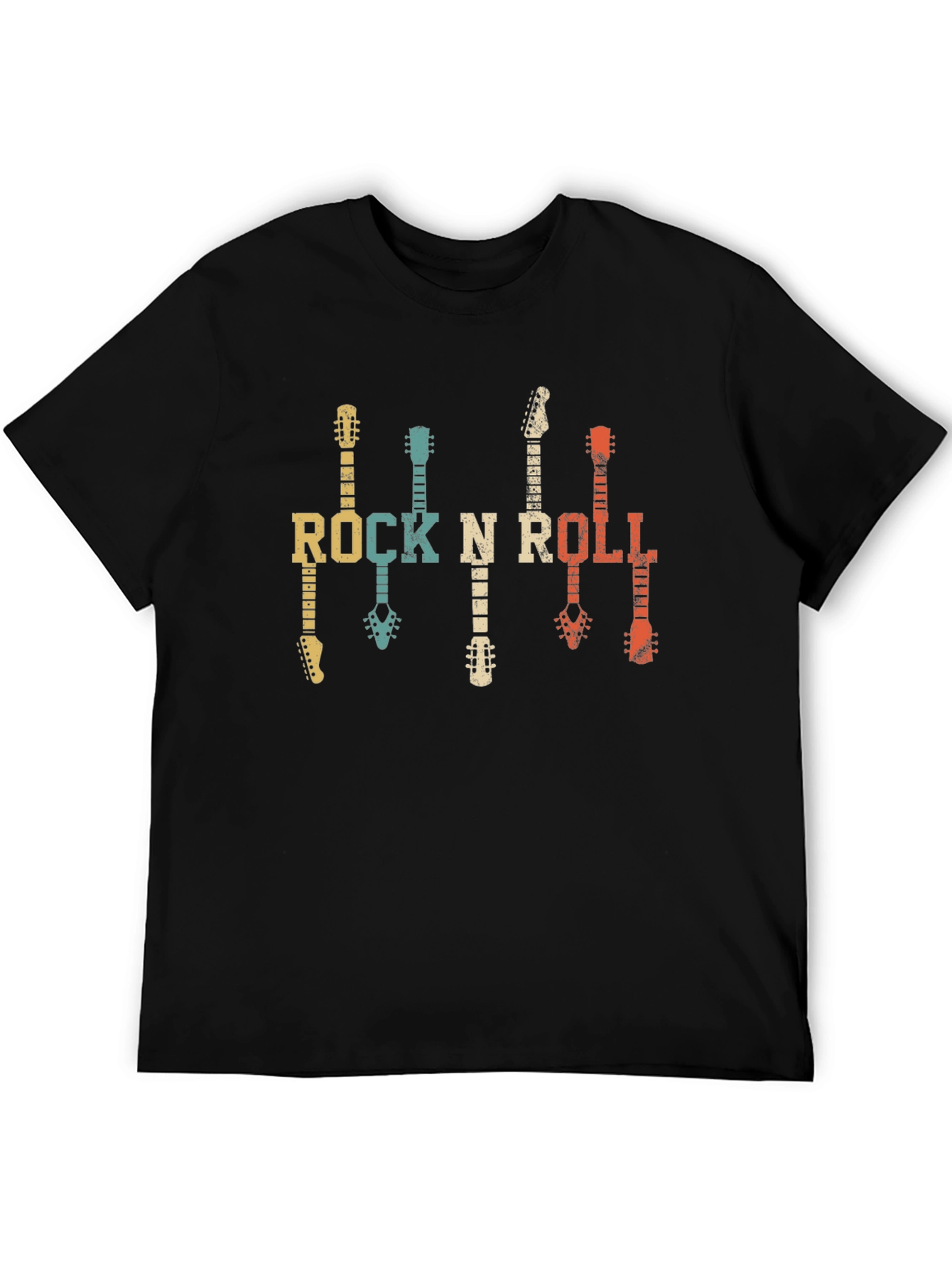 Retro Rock N Roll Guitar T-Shirt