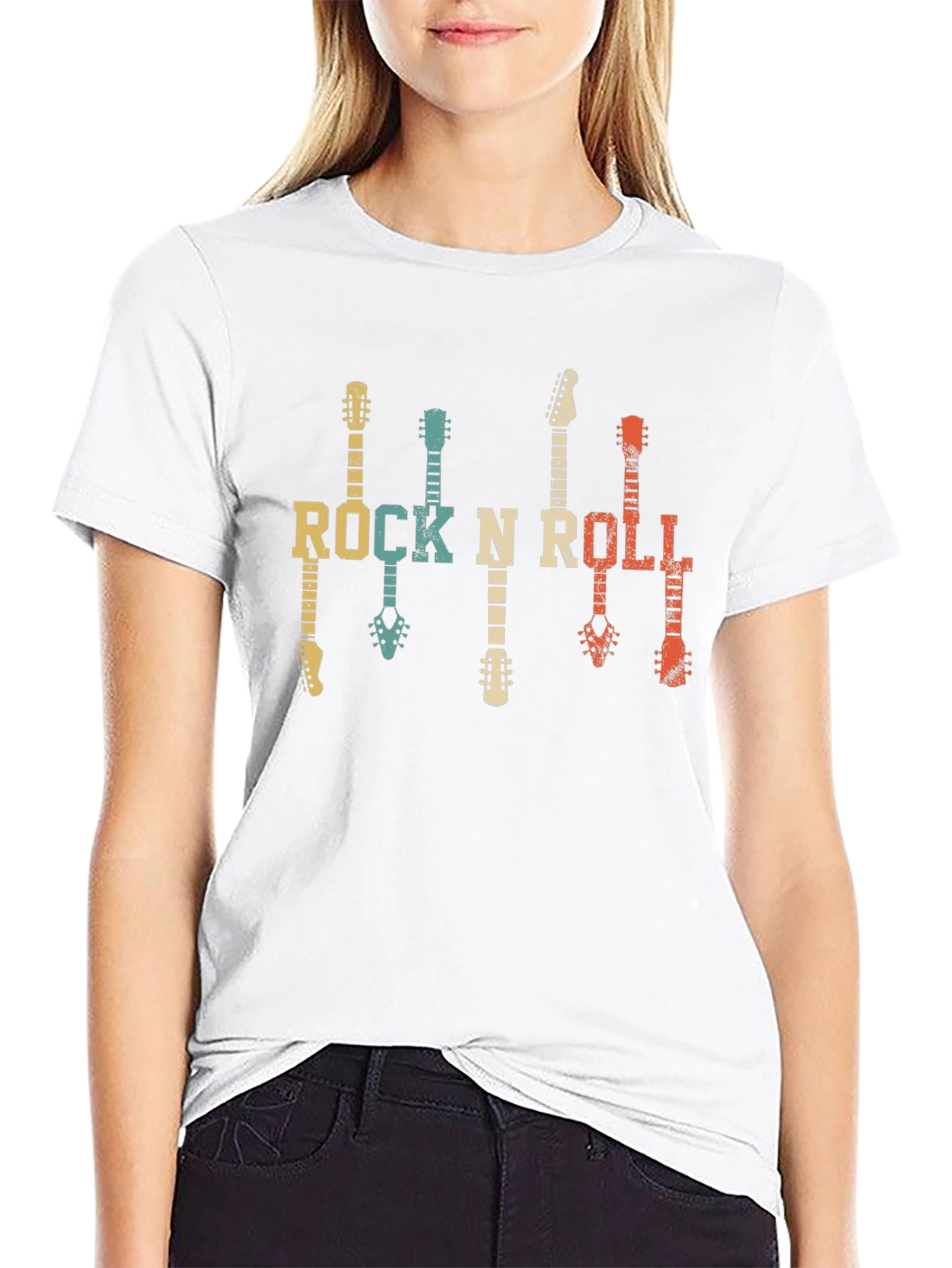 Retro Rock N Roll Guitar T-Shirt