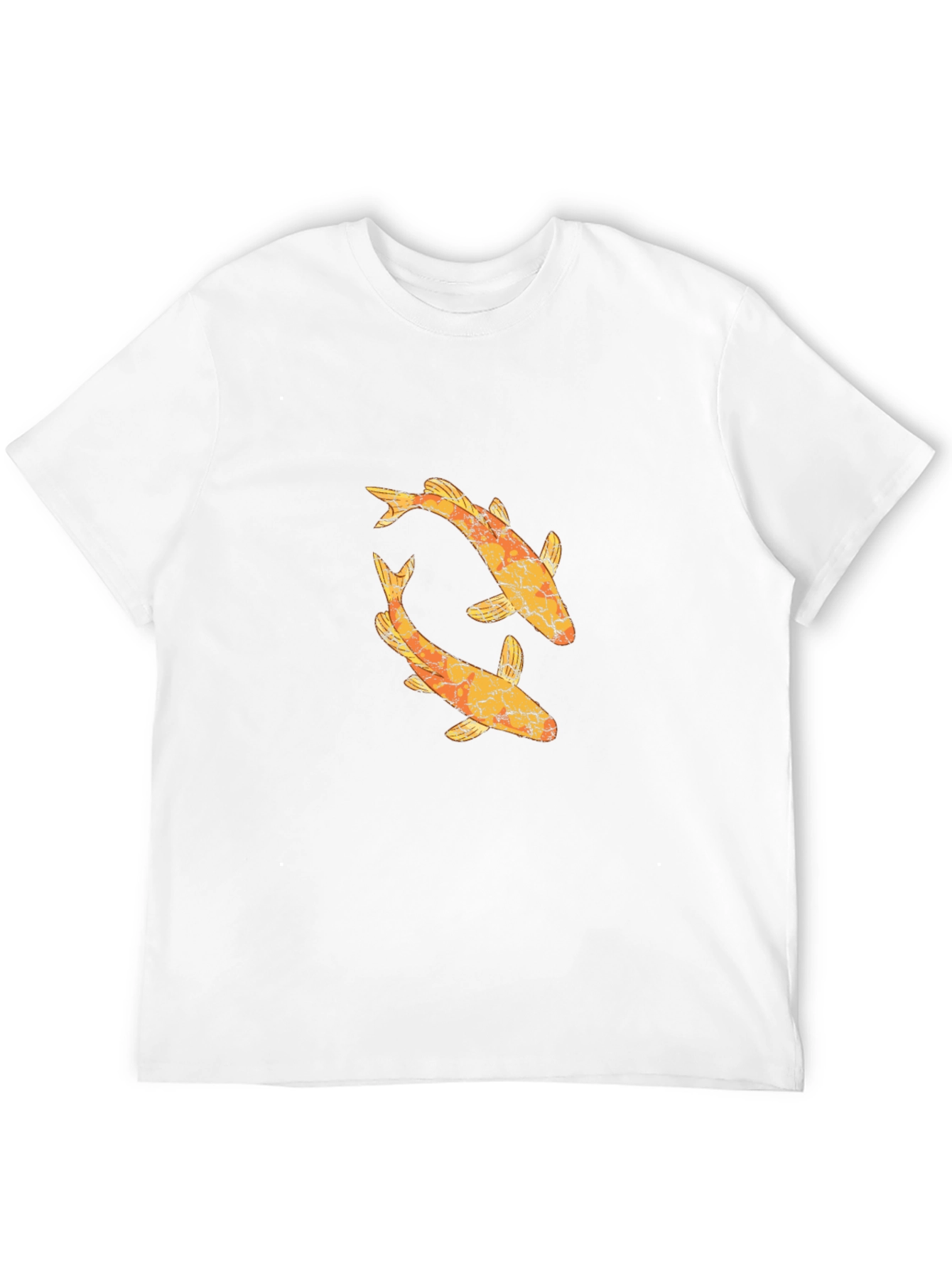Koi Fish Graphic Tee - Black Cotton T-Shirt