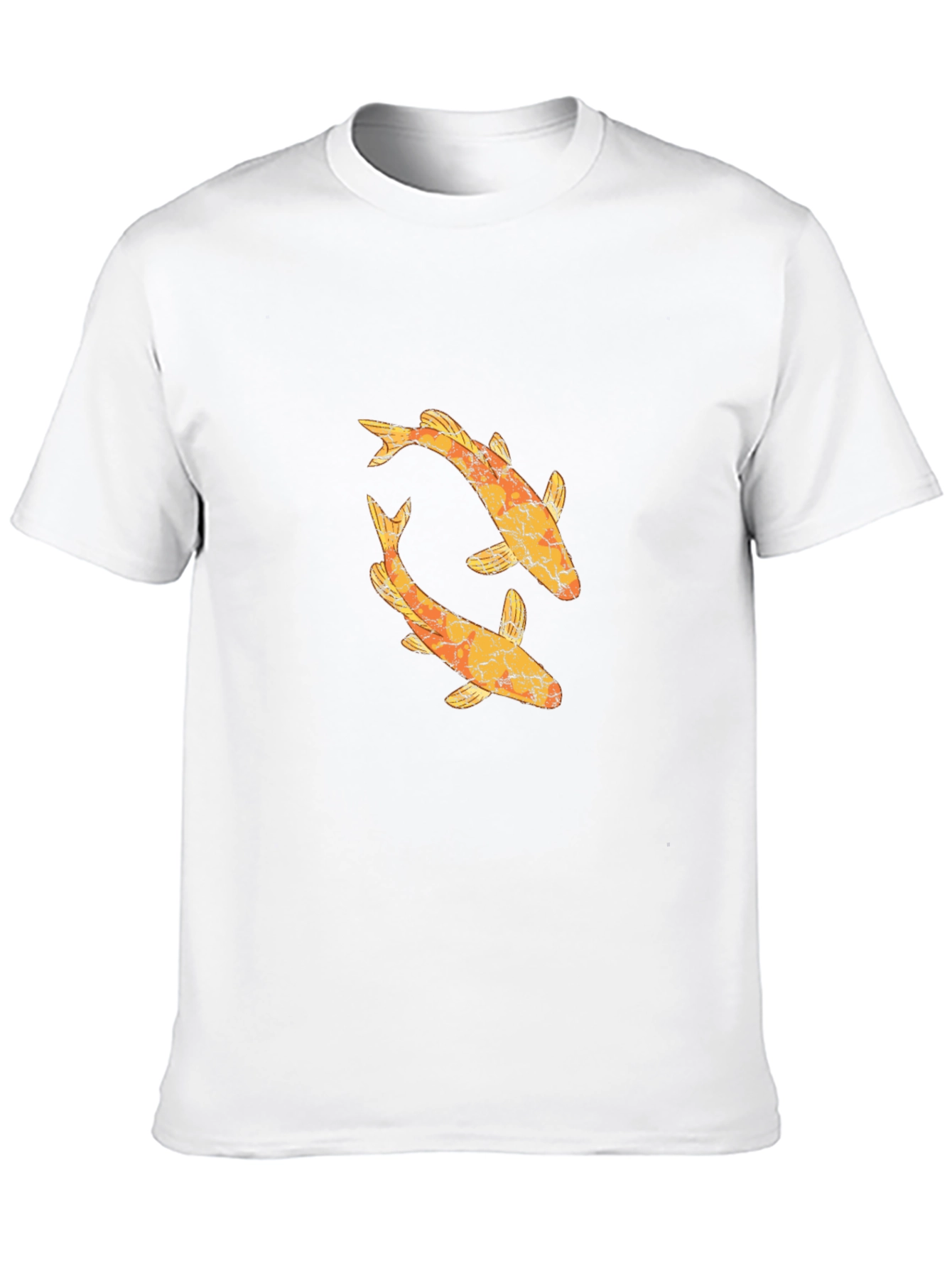 Koi Fish Graphic Tee - Black Cotton T-Shirt