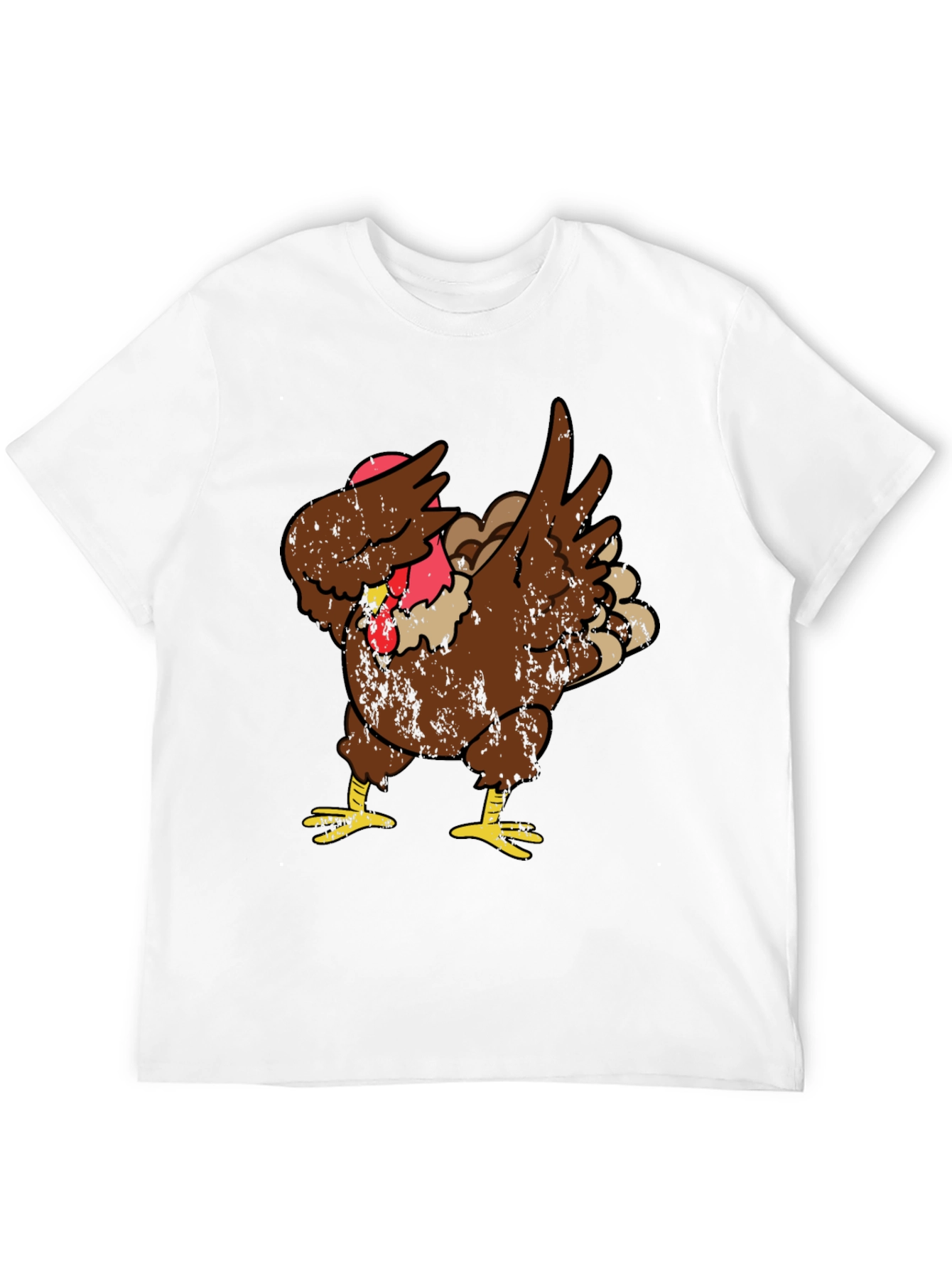 Thanksgiving Dabbing Turkey Graphic T-Shirt