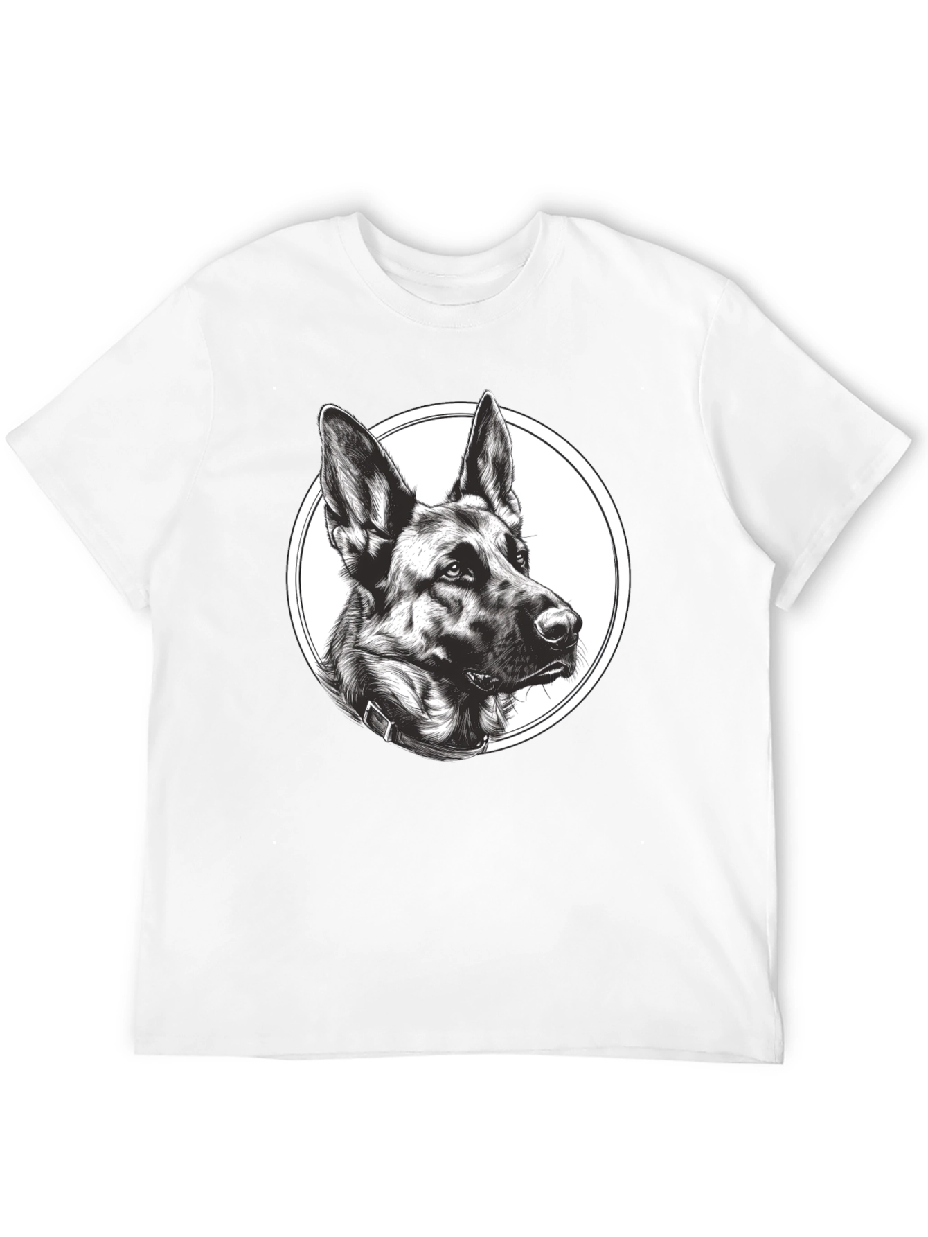 German Shepherd Graphic Tee - Mens Black T-Shirt