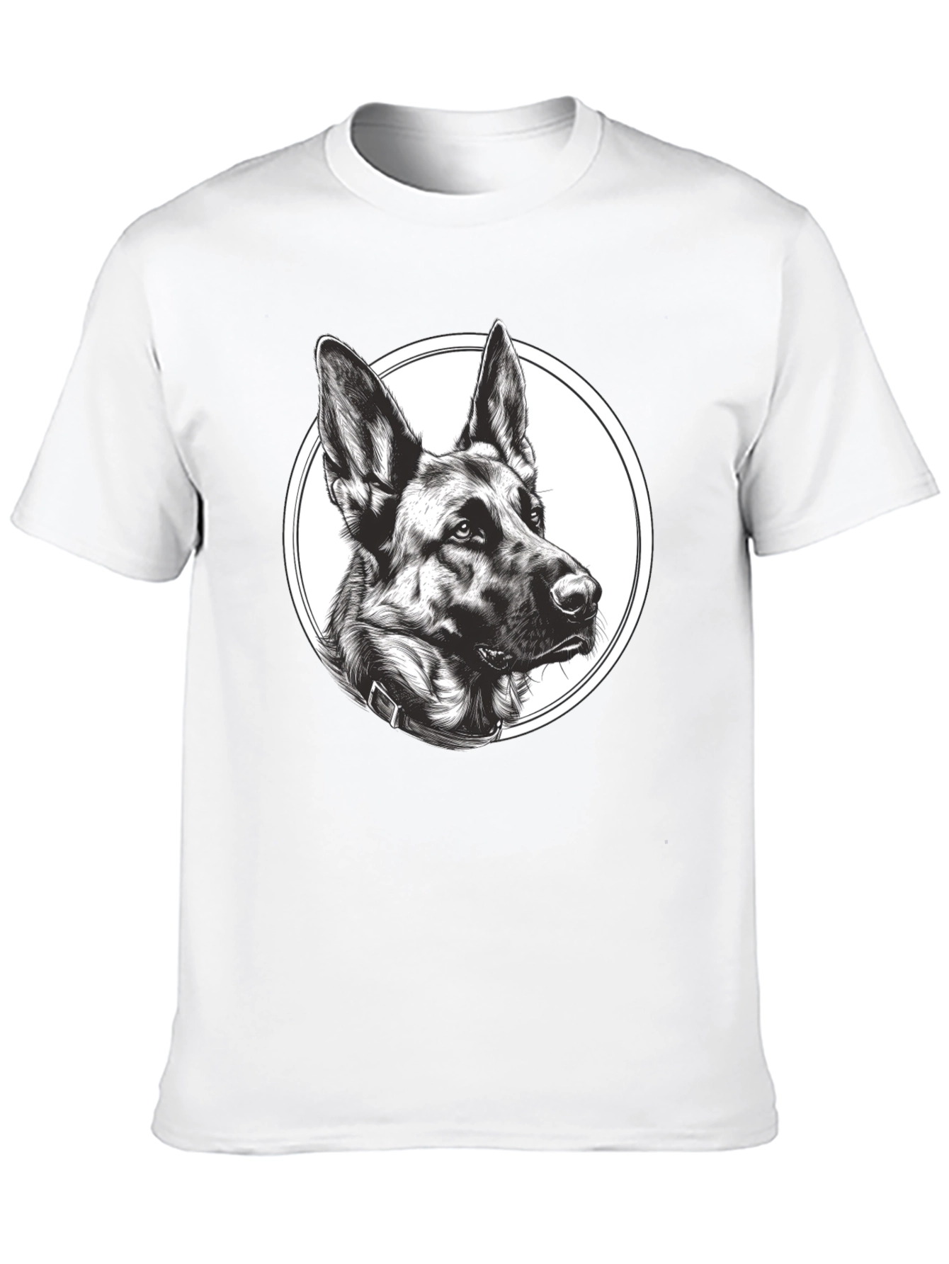German Shepherd Graphic Tee - Mens Black T-Shirt