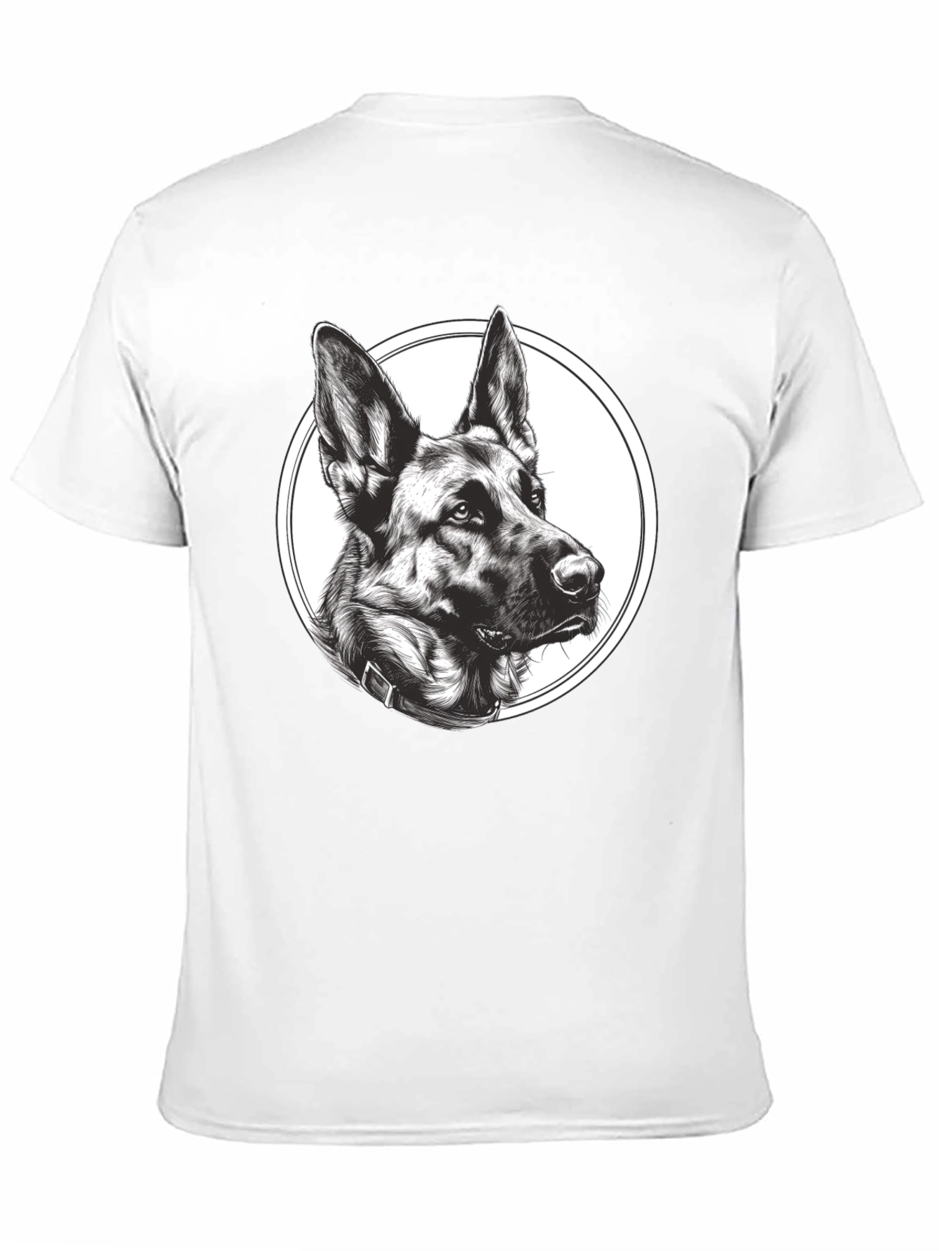 German Shepherd Graphic Tee - Mens Black T-Shirt