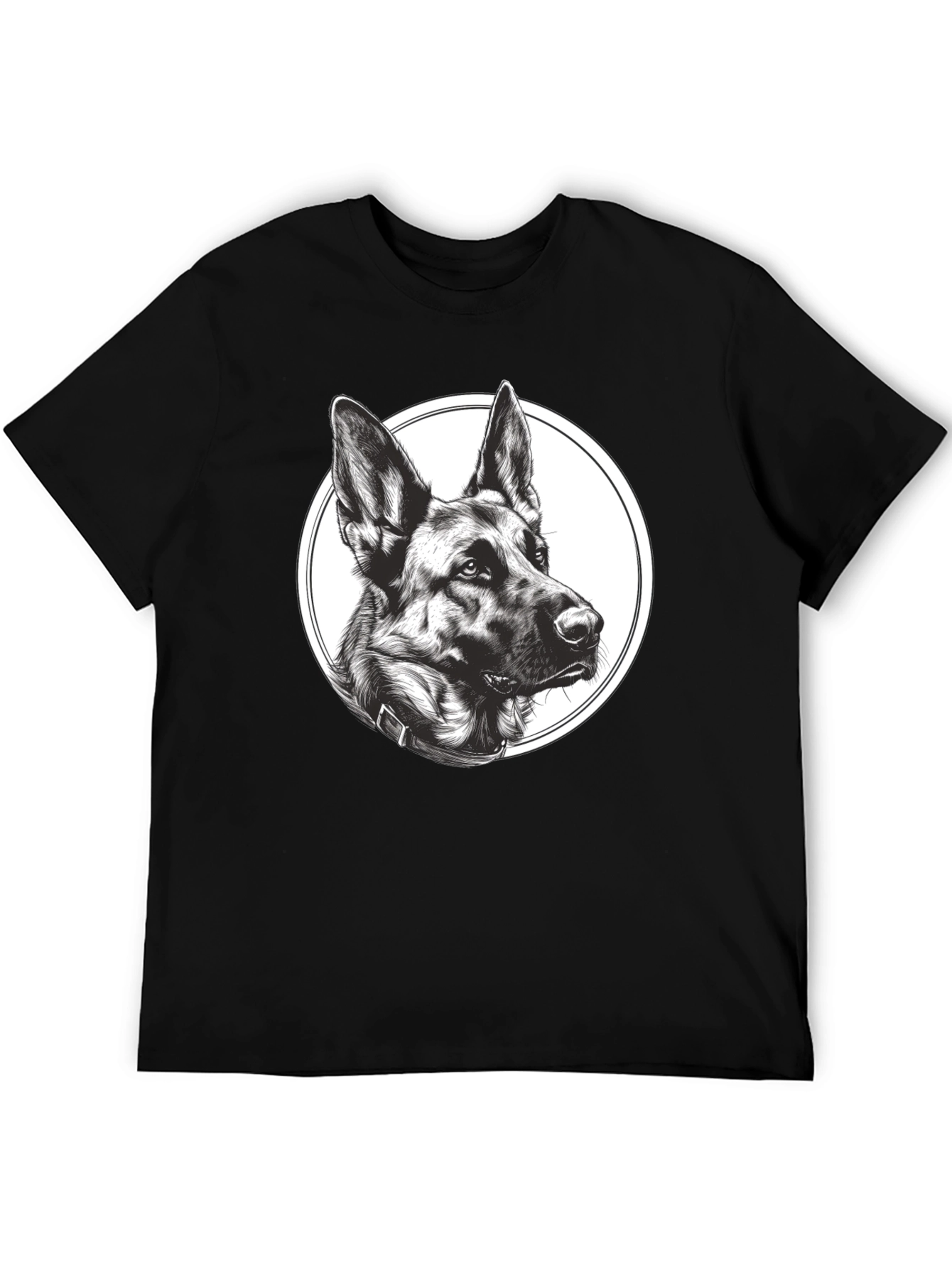 German Shepherd Graphic Tee - Mens Black T-Shirt