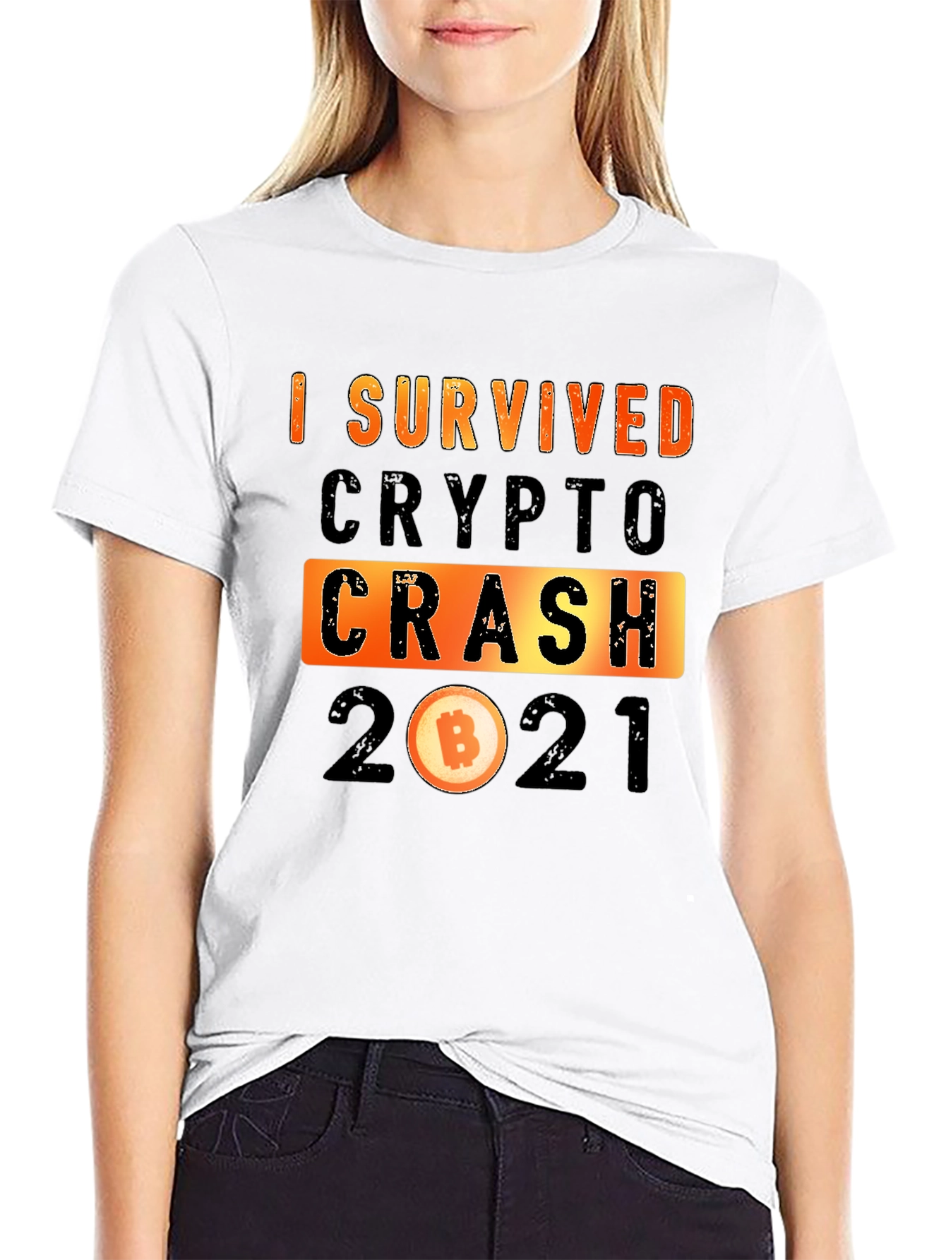 I Survived Crypto Crash 2021 Bitcoin T-Shirt