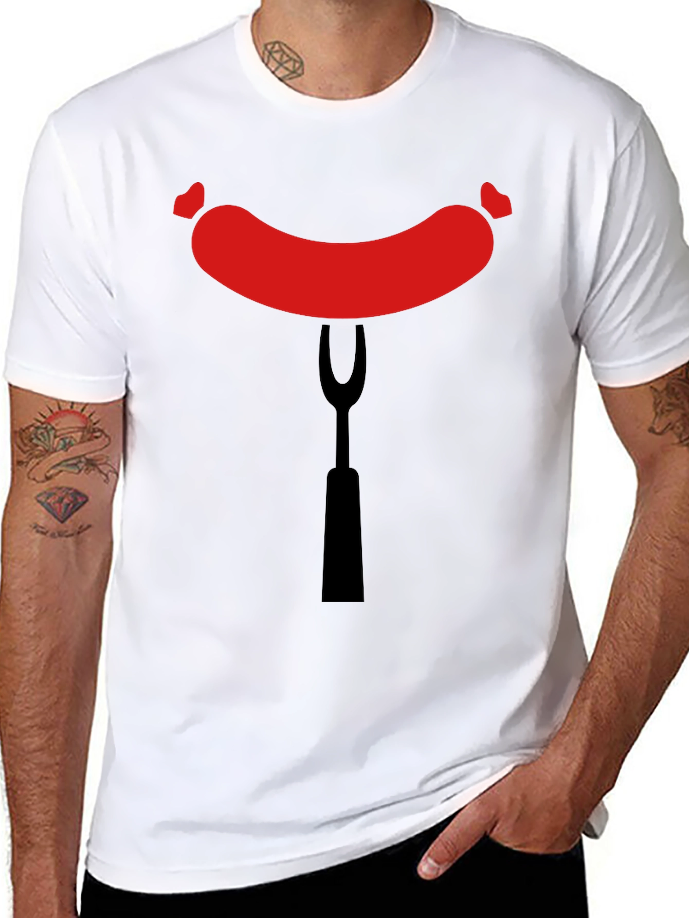 Funny Sausage T-Shirt - Grill Master BBQ Tee