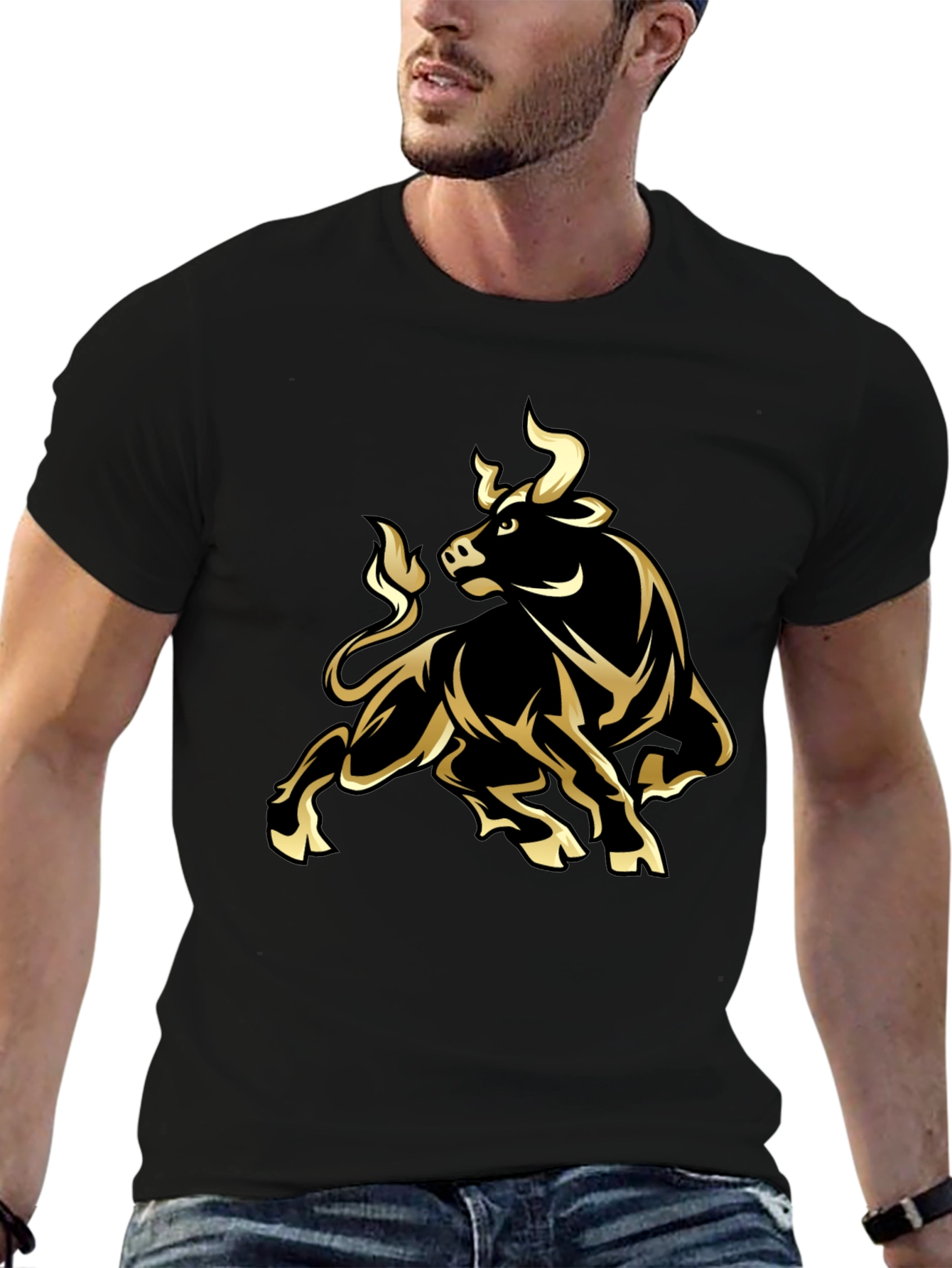 Black Bull Graphic Tee - Bold Style