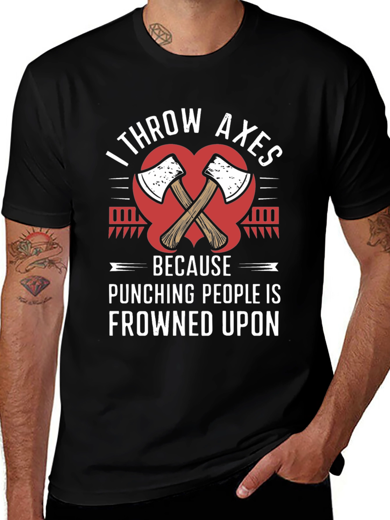 I Throw Axes Funny T-Shirt