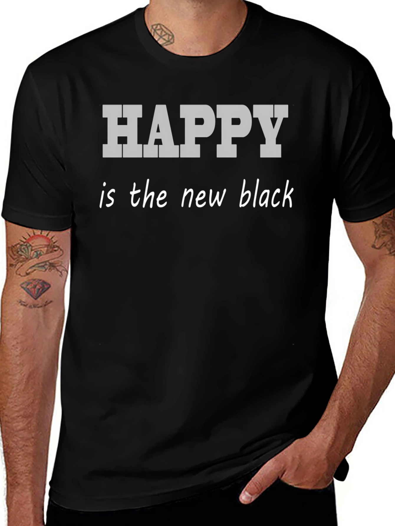 Happy is the New Black - Graphic T-Shirt