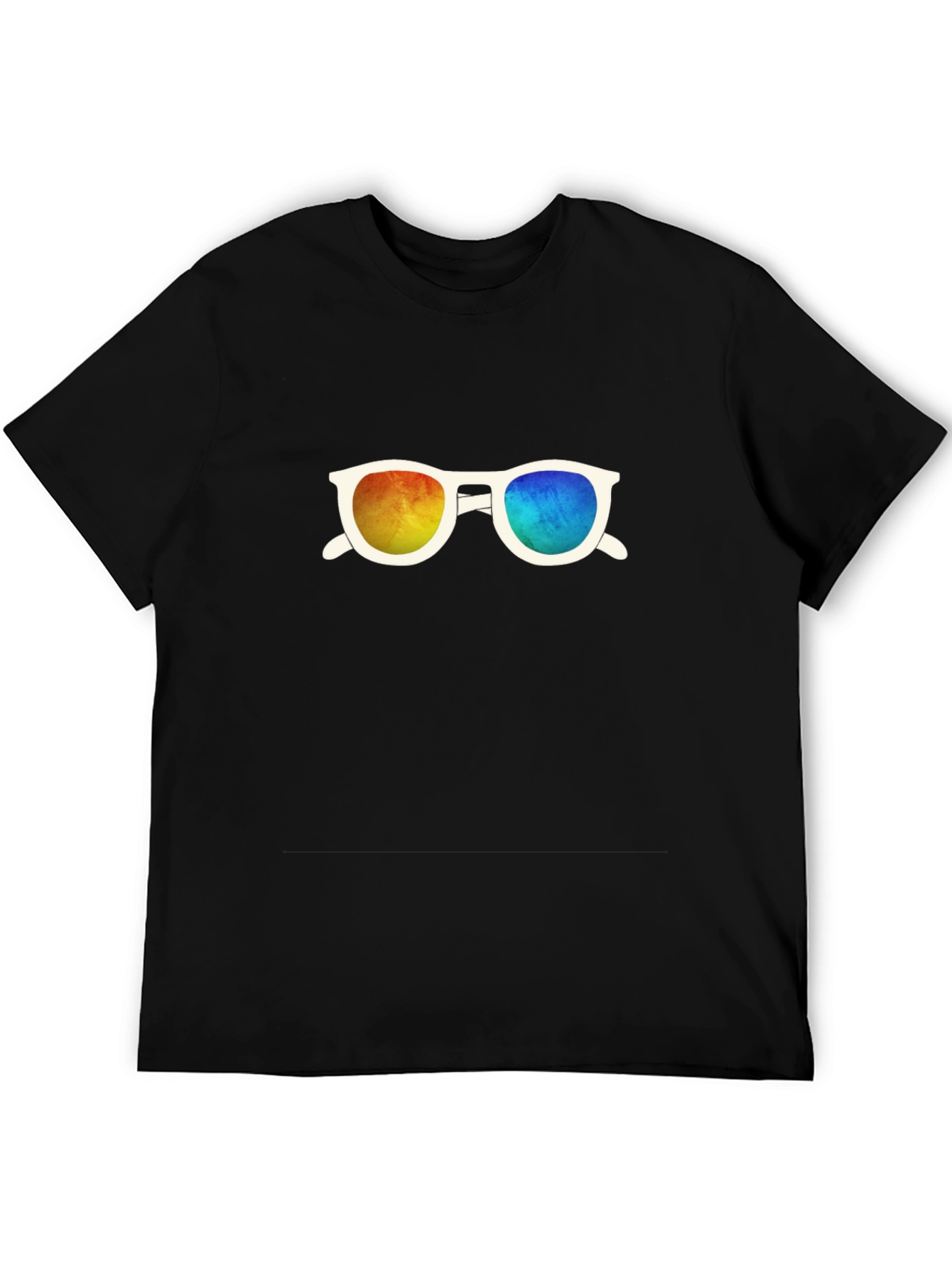 Retro Sunglasses Graphic Black T-Shirt