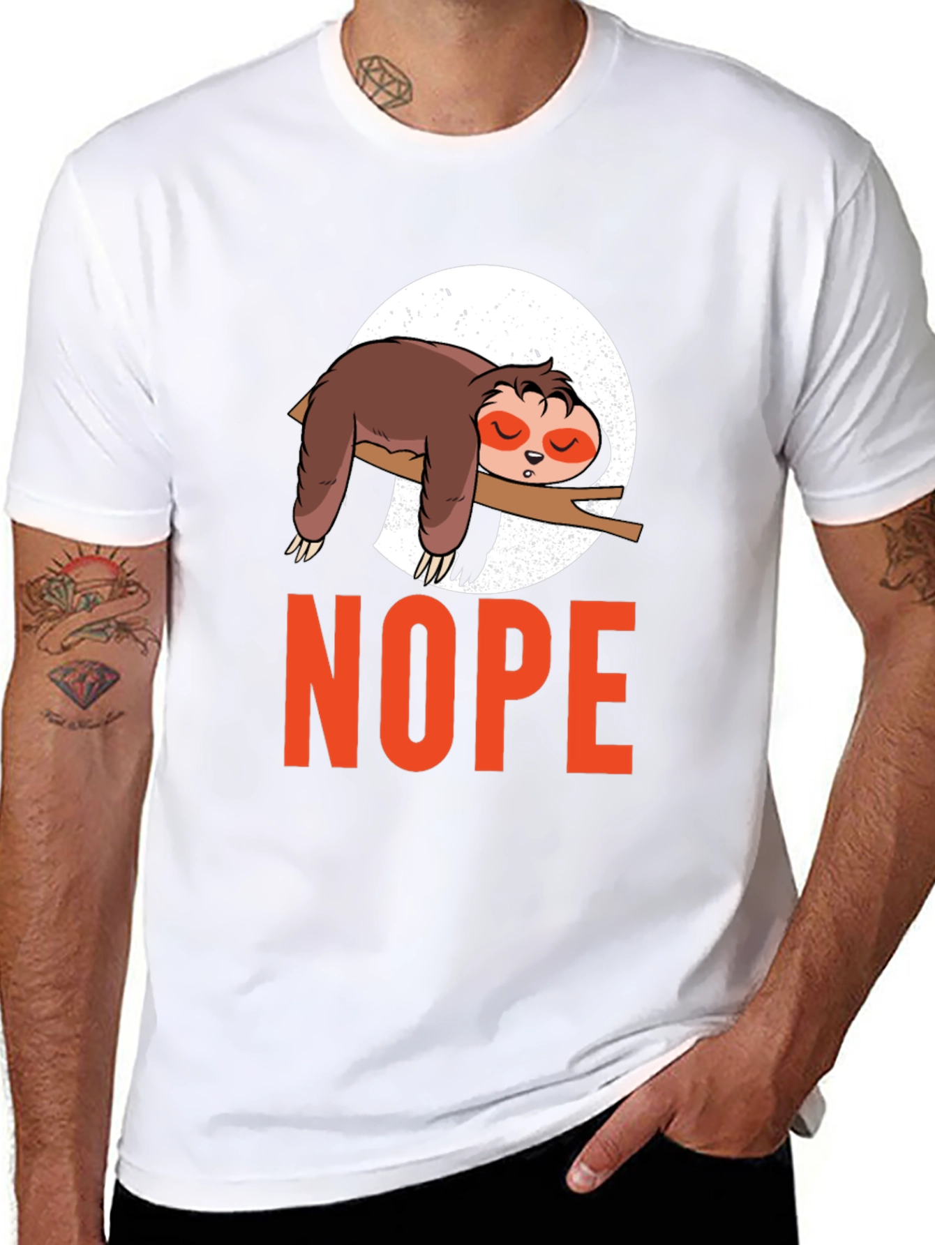 Nope Sloth T-Shirt - Lazy Day Comfort
