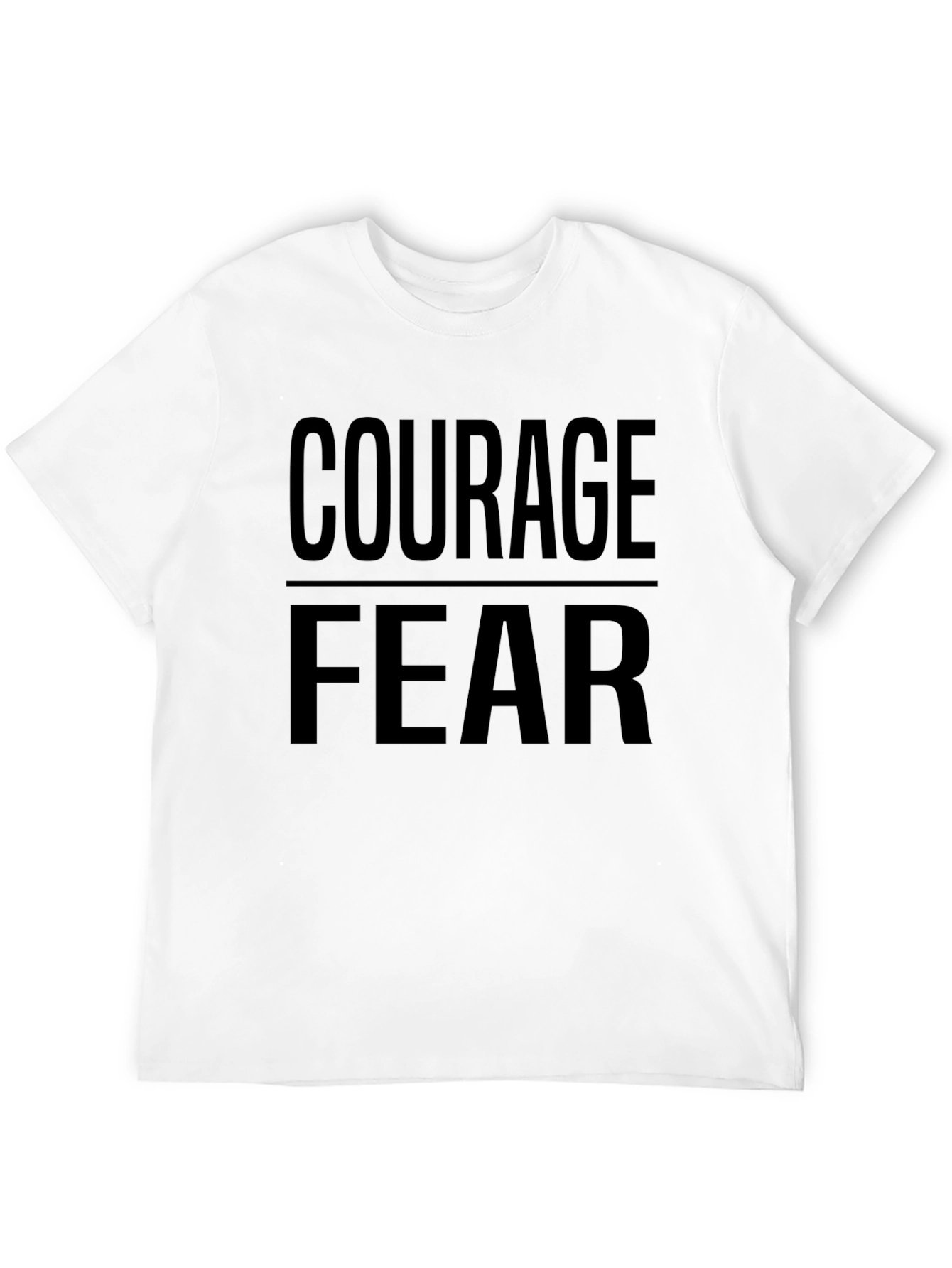 Courage Over Fear Graphic T-Shirt - Black