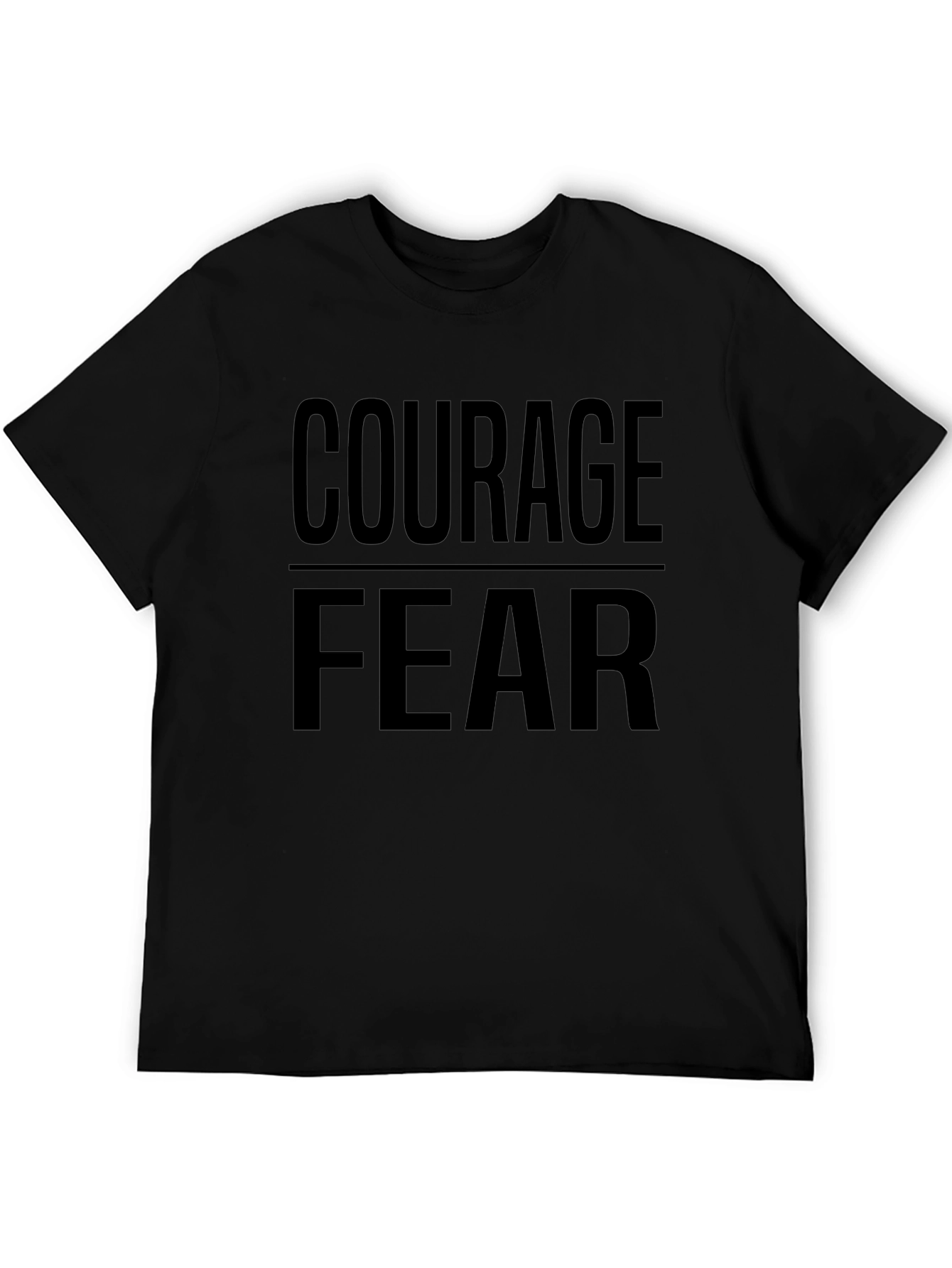 Courage Over Fear Graphic T-Shirt - Black
