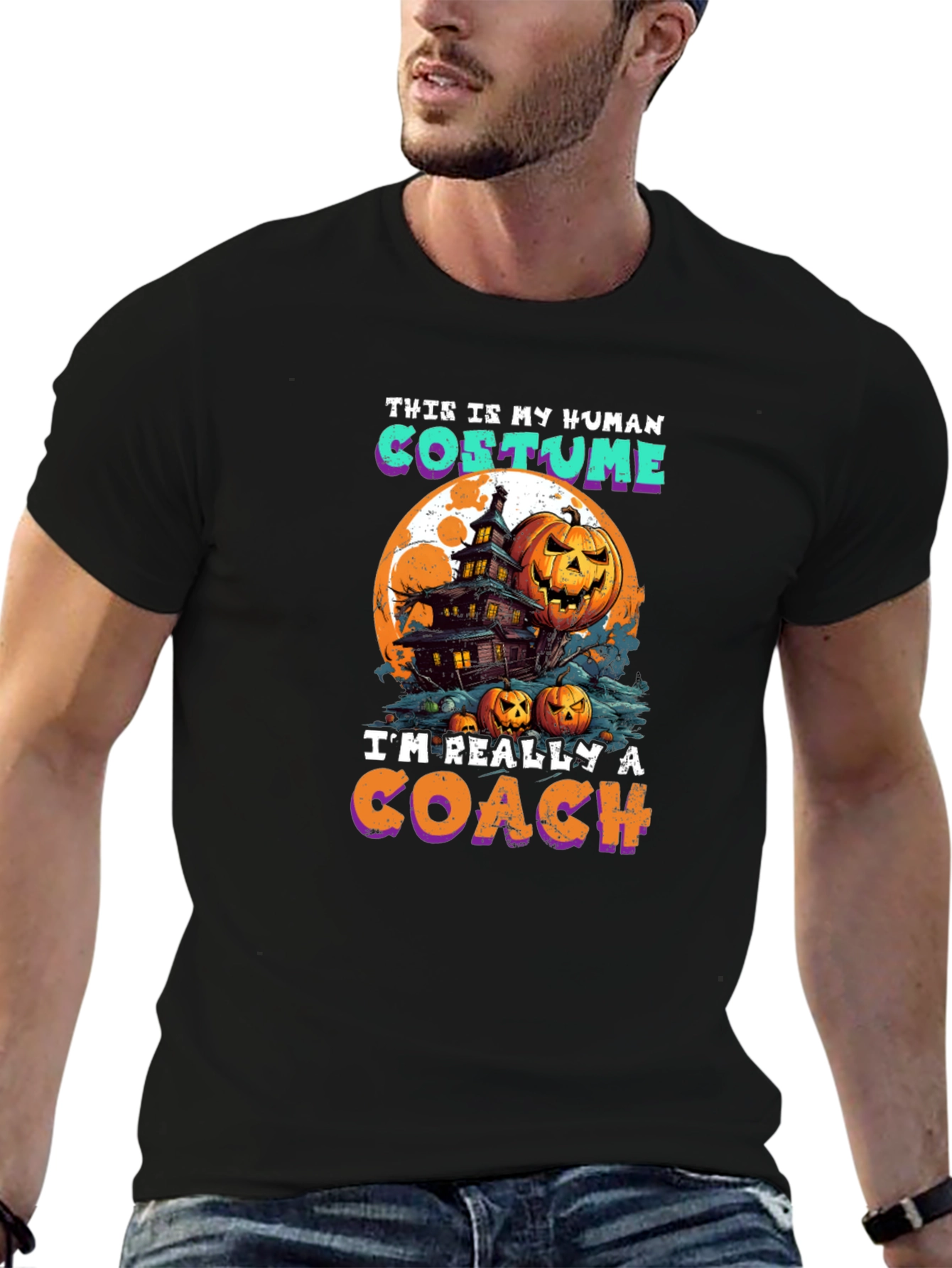Halloween Coach Costume Graphic Tee