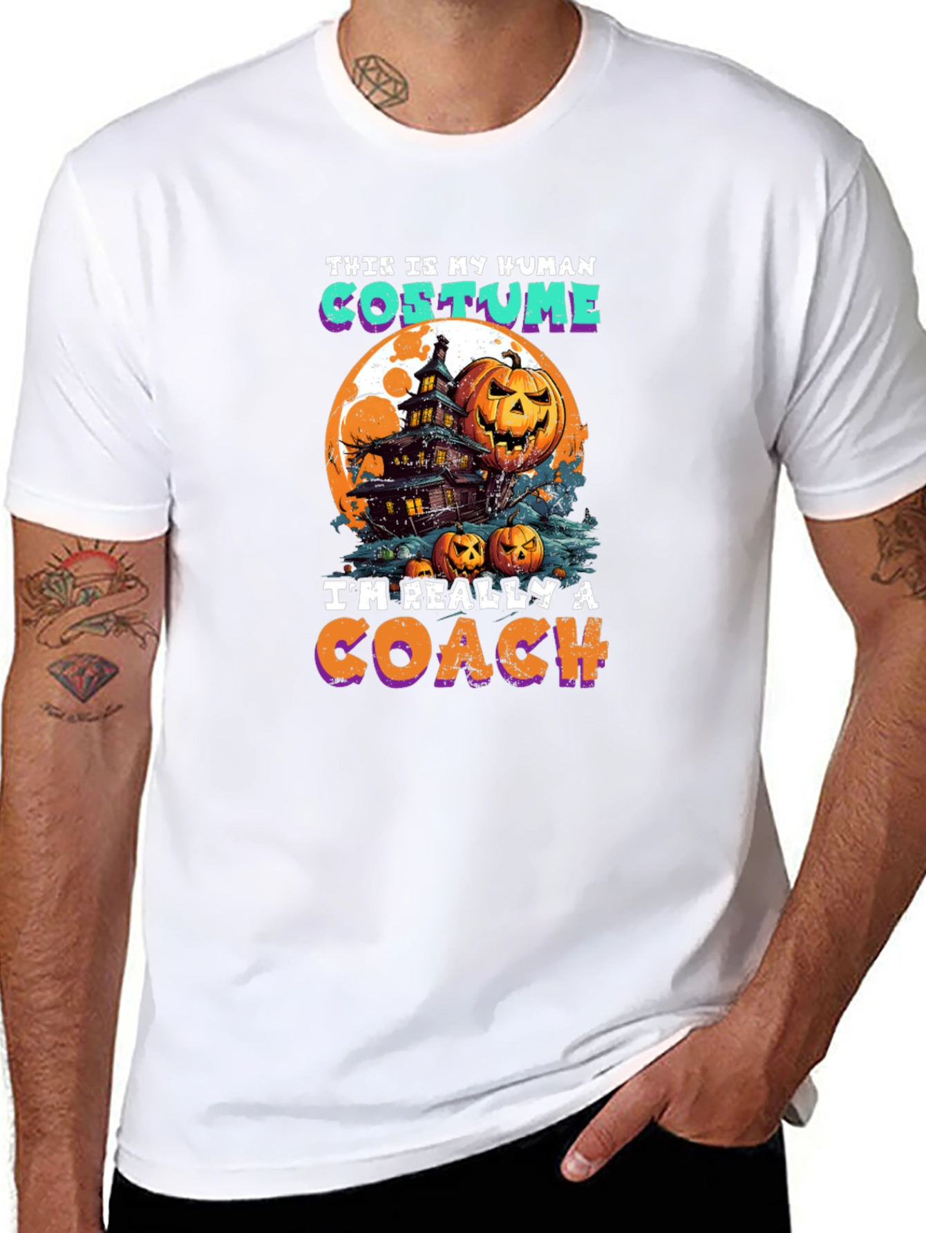 Halloween Coach Costume Graphic Tee