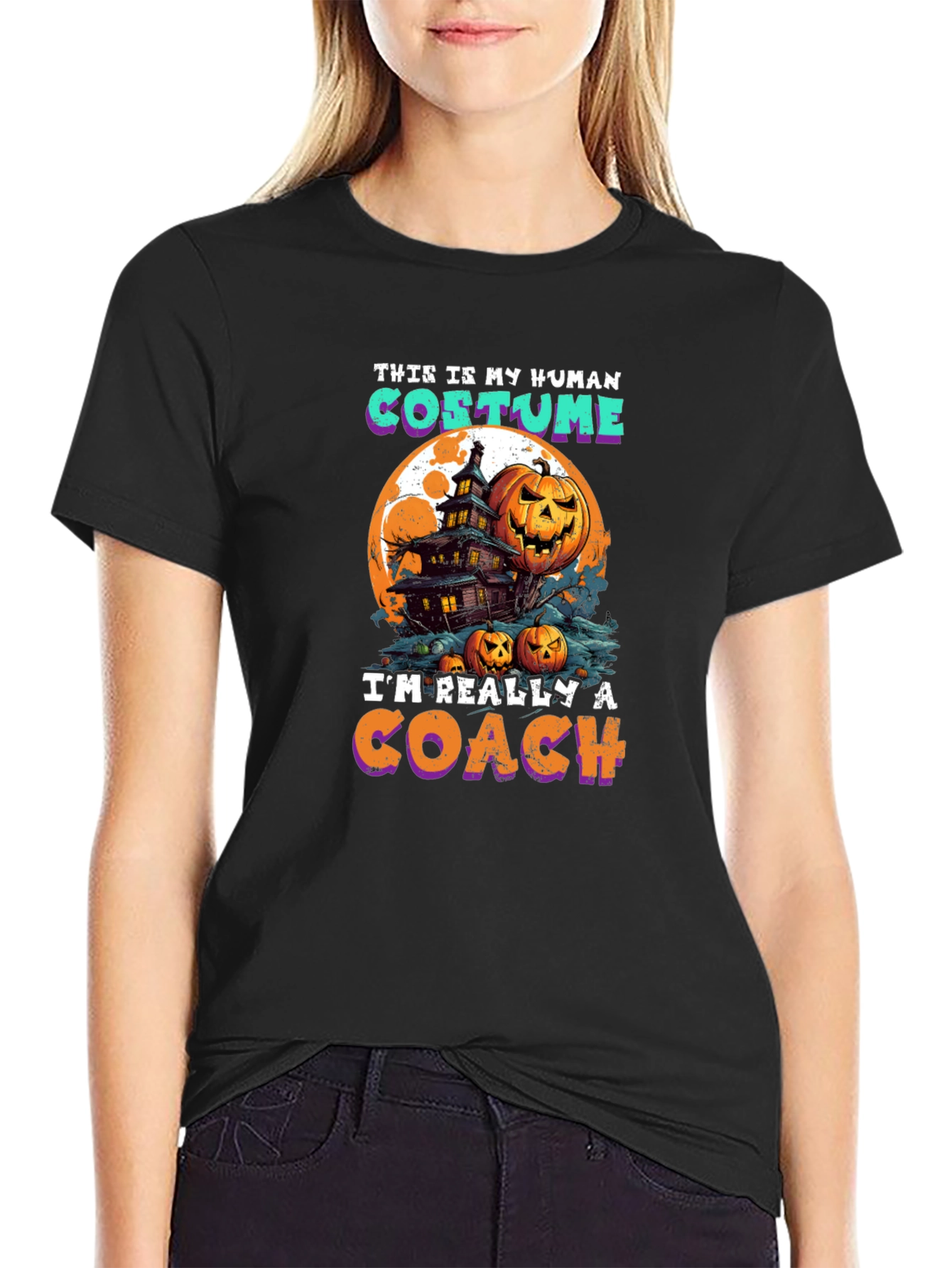Halloween Coach Costume Graphic Tee