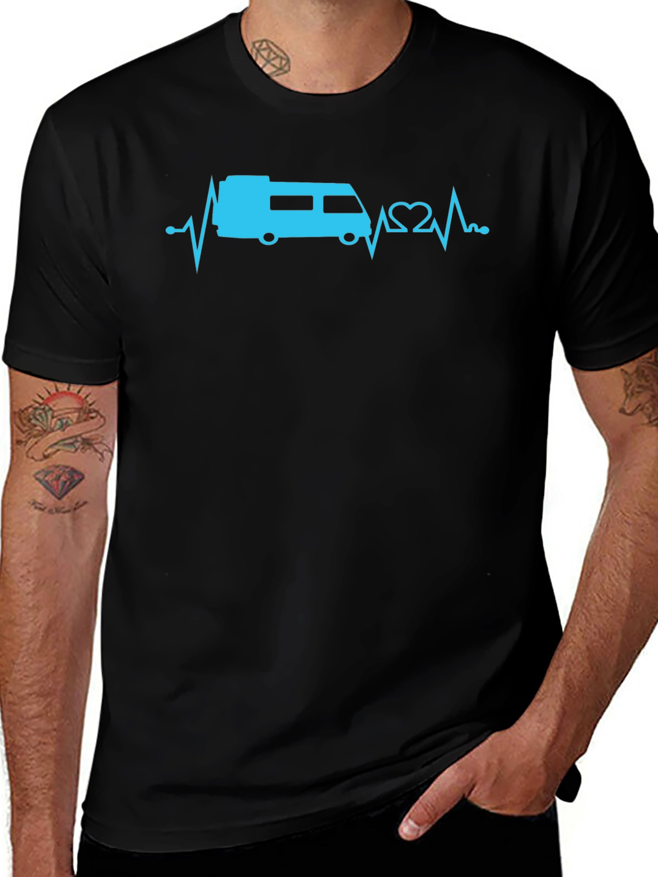 RV Heartbeat T-Shirt - Camping Lover Tee