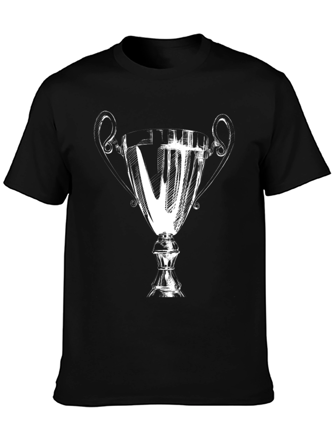 Trophy Graphic Tee - Stylish Black Cotton T-Shirt