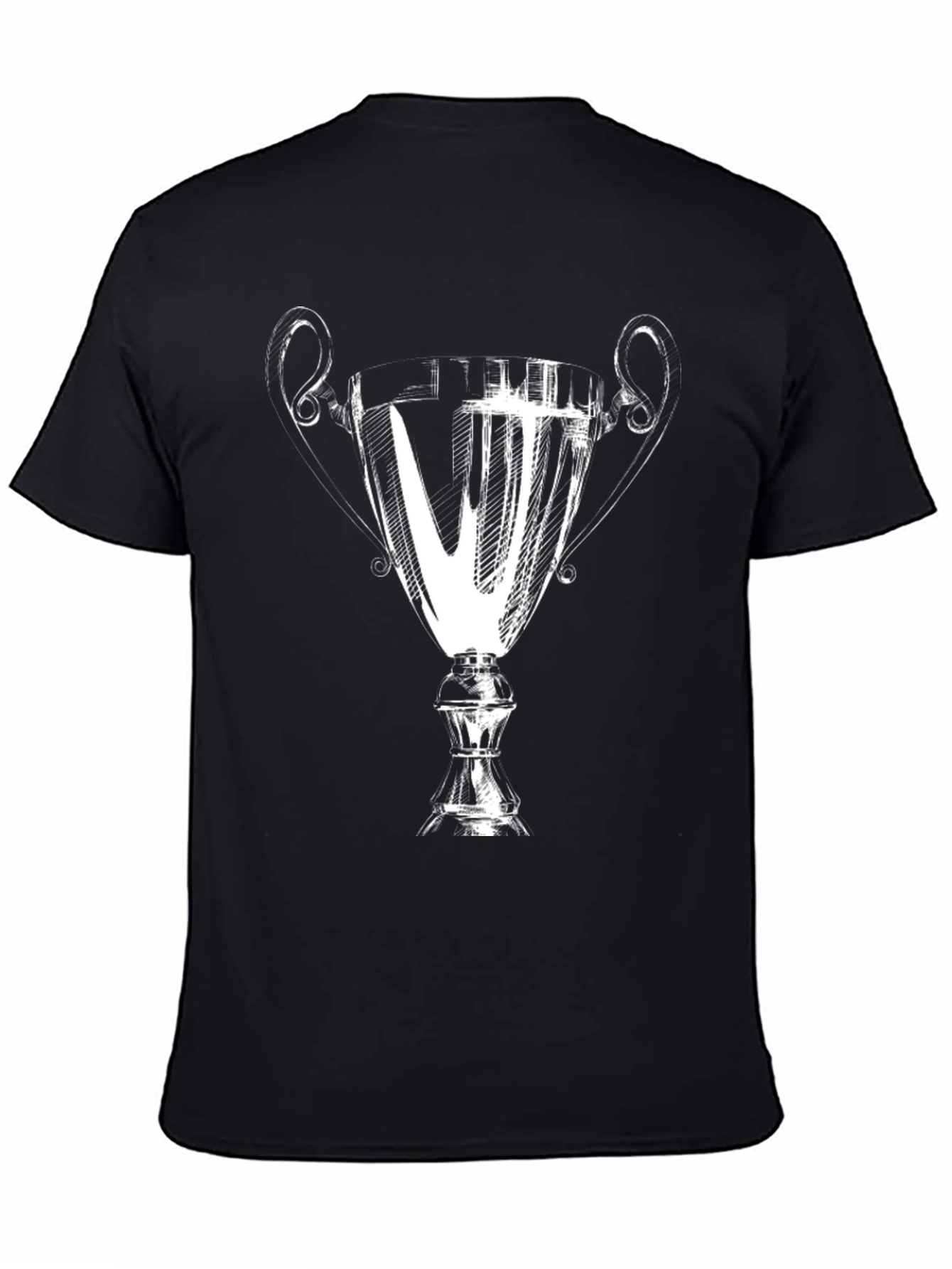 Trophy Graphic Tee - Stylish Black Cotton T-Shirt