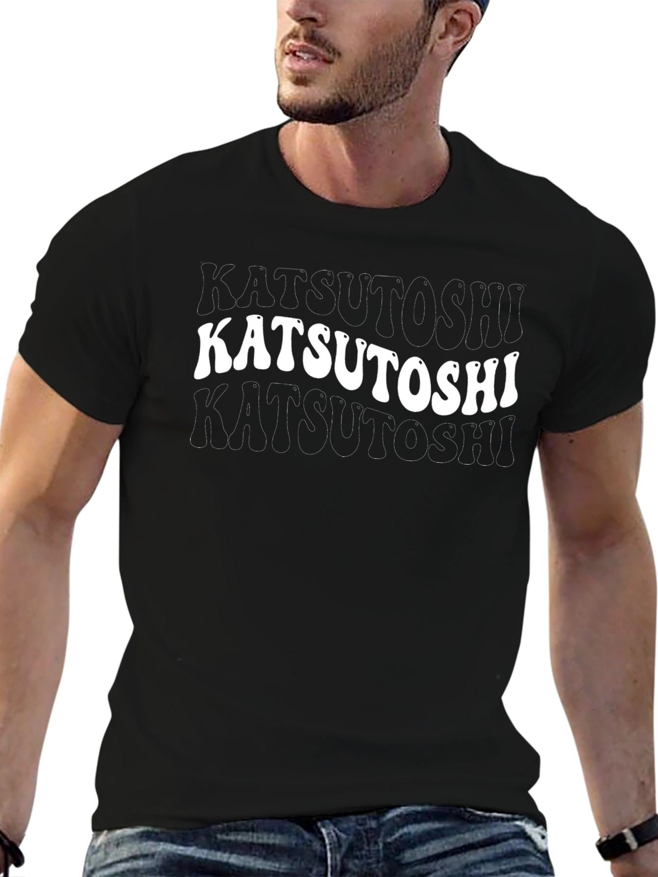 Katsutoshi Graphic Tee - Retro Wave Design